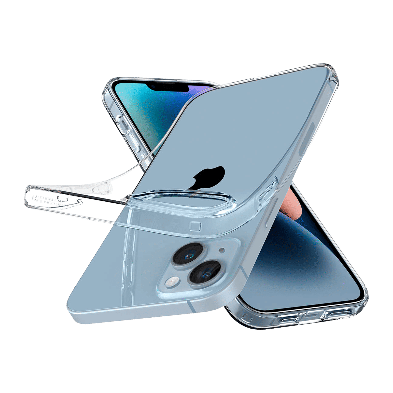 spigen Liquid Crystal TPU Back Case for Apple iPhone 14 (Wireless Charging Compatible, Crystal Clear)_14