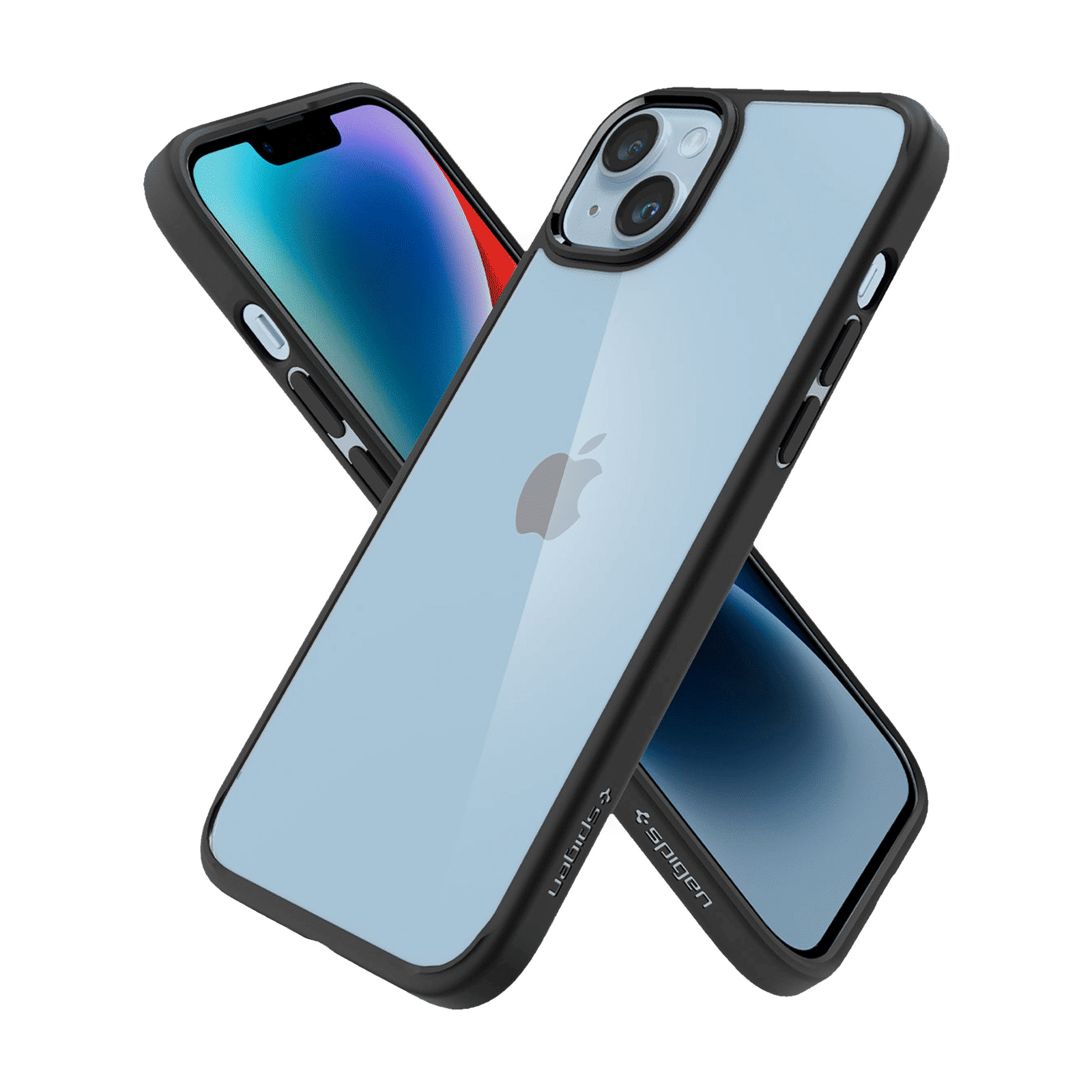 spigen Ultra Hybrid TPU & Polycarbonate Back Case for Apple iPhone 14 (Wireless Charging Compatible, Matte Black)_11