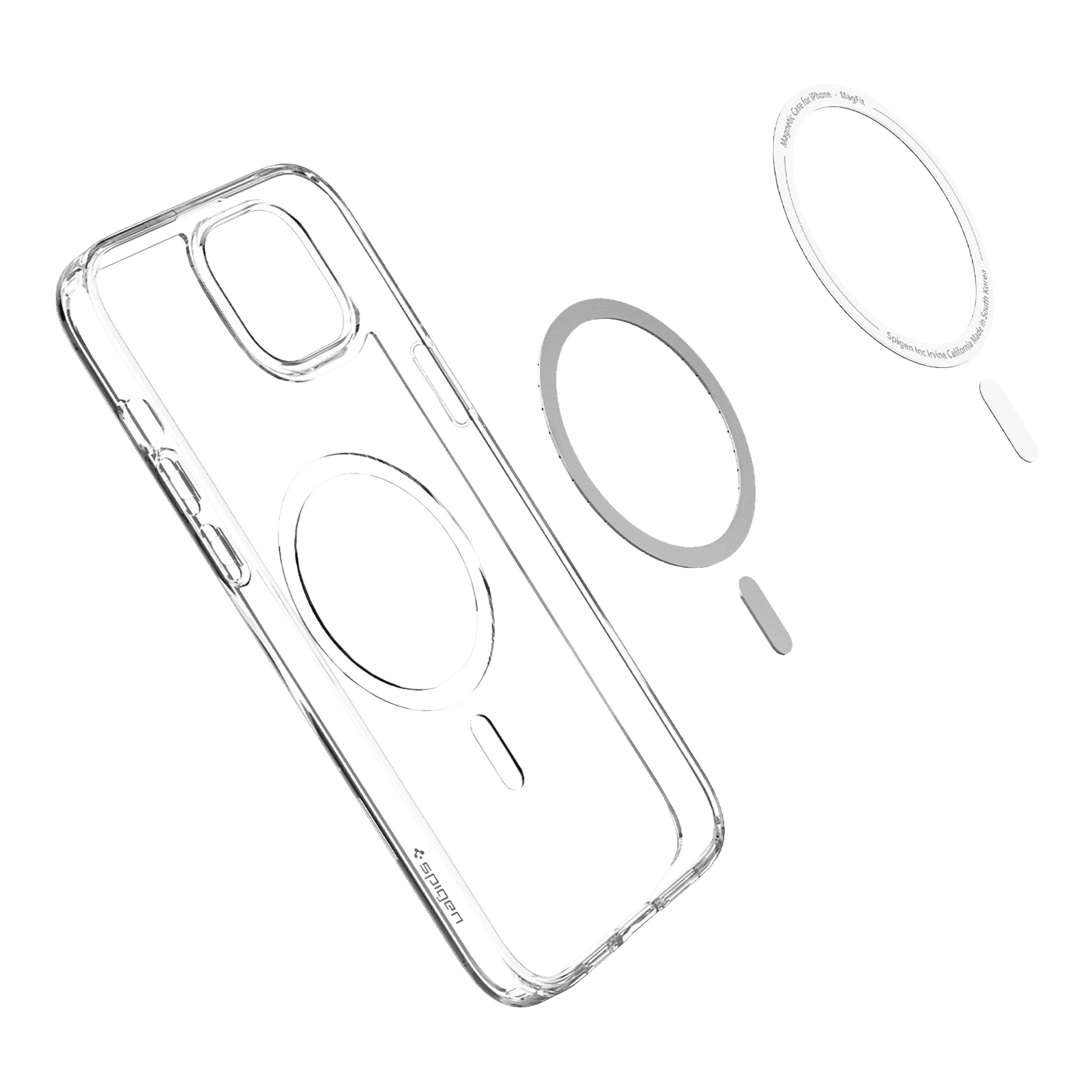 spigen Ultra Hybrid MagFit TPU & Polycarbonate Back Case for Apple iPhone 14 (Wireless Charging Compatible, Clear)_12