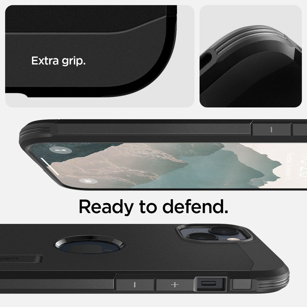 spigen Tough Armor MagFit TPU & Polycarbonate Back Case for Apple iPhone 14 (Wireless Charging Compatible, Black)_7
