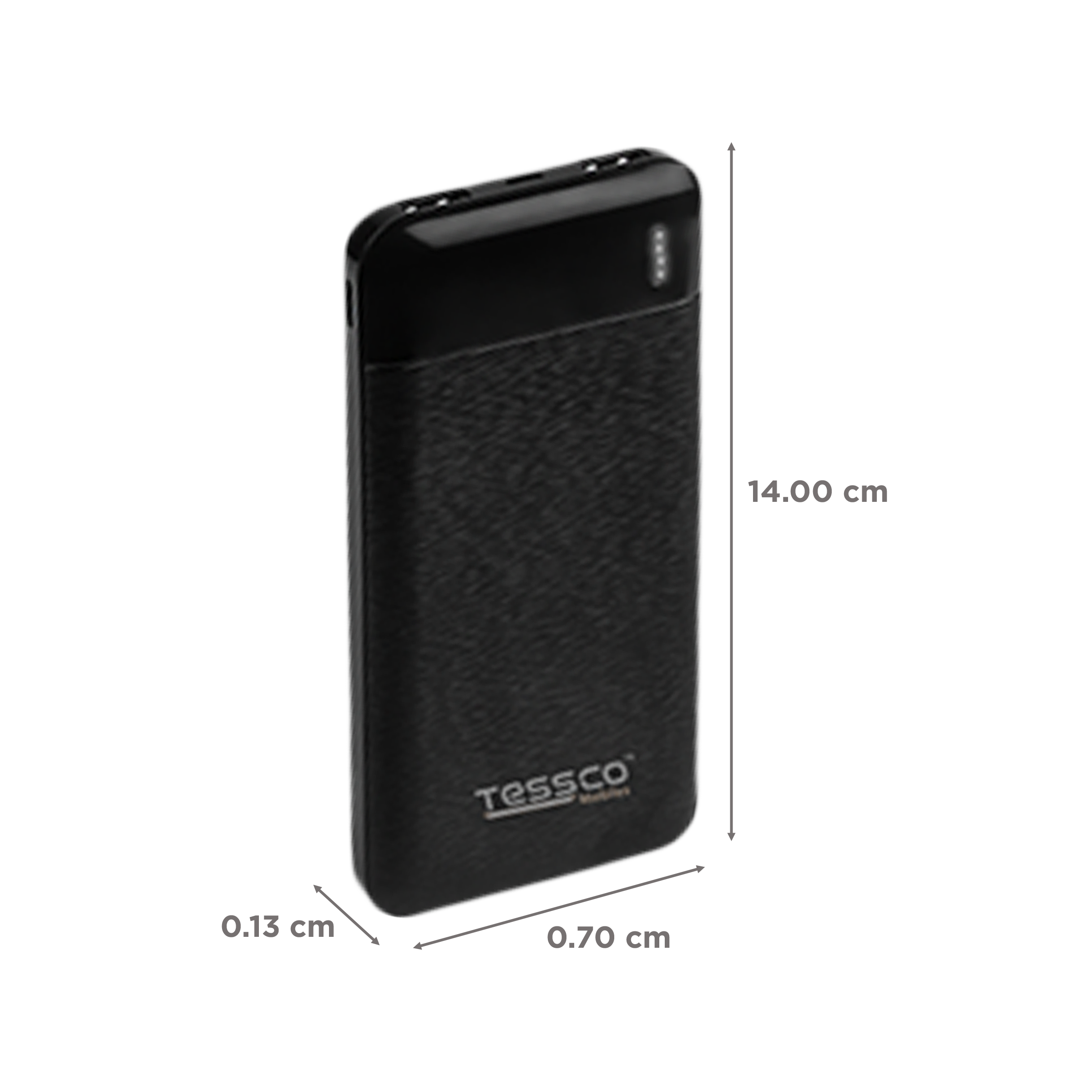 Tessco Mobiles HP-368 10000 mAh 37W Fast Charging Power Bank (2 Type A, 1 Type C & Micro B, Plastic Body Material, Lightweight Design, Black)_2