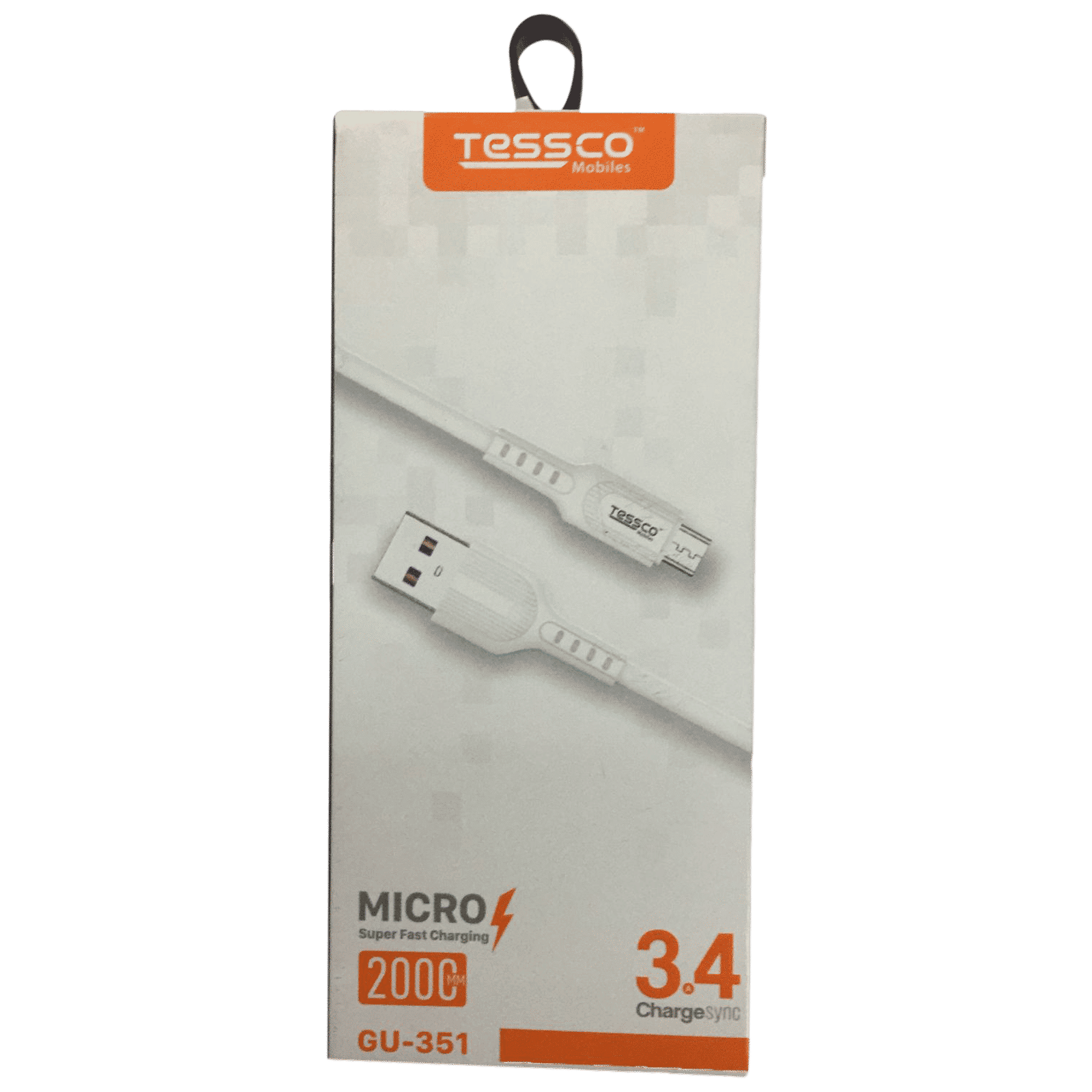 Tessco Mobiles Type A to Type B Cable (Sync & Charge, White)_3
