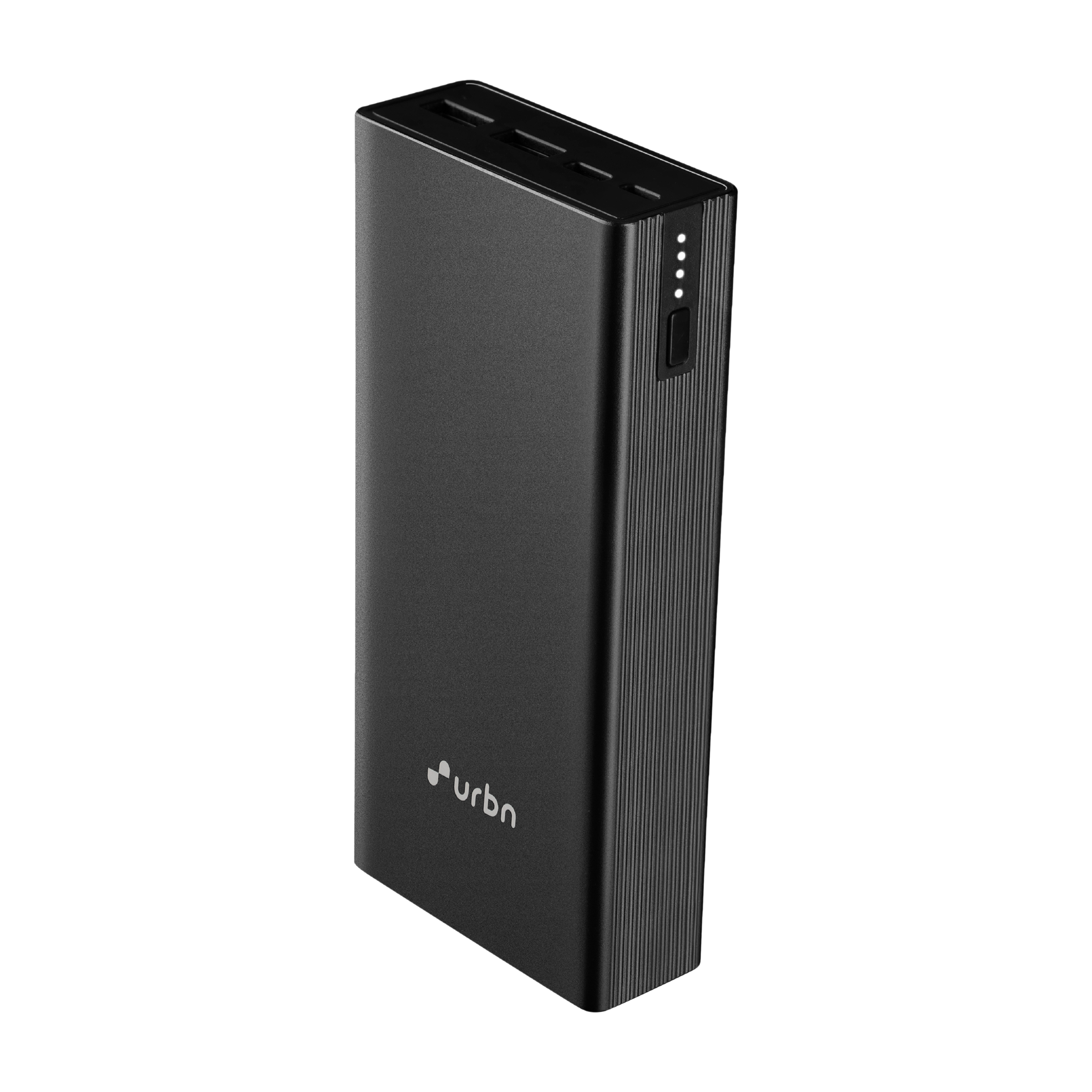 urbn 20000 mAh 45W Fast Charging Power Bank (2 Type A, 1 Type C & Micro B, Metal Body Premium Finish, LED Charge Indicator, Black)_1