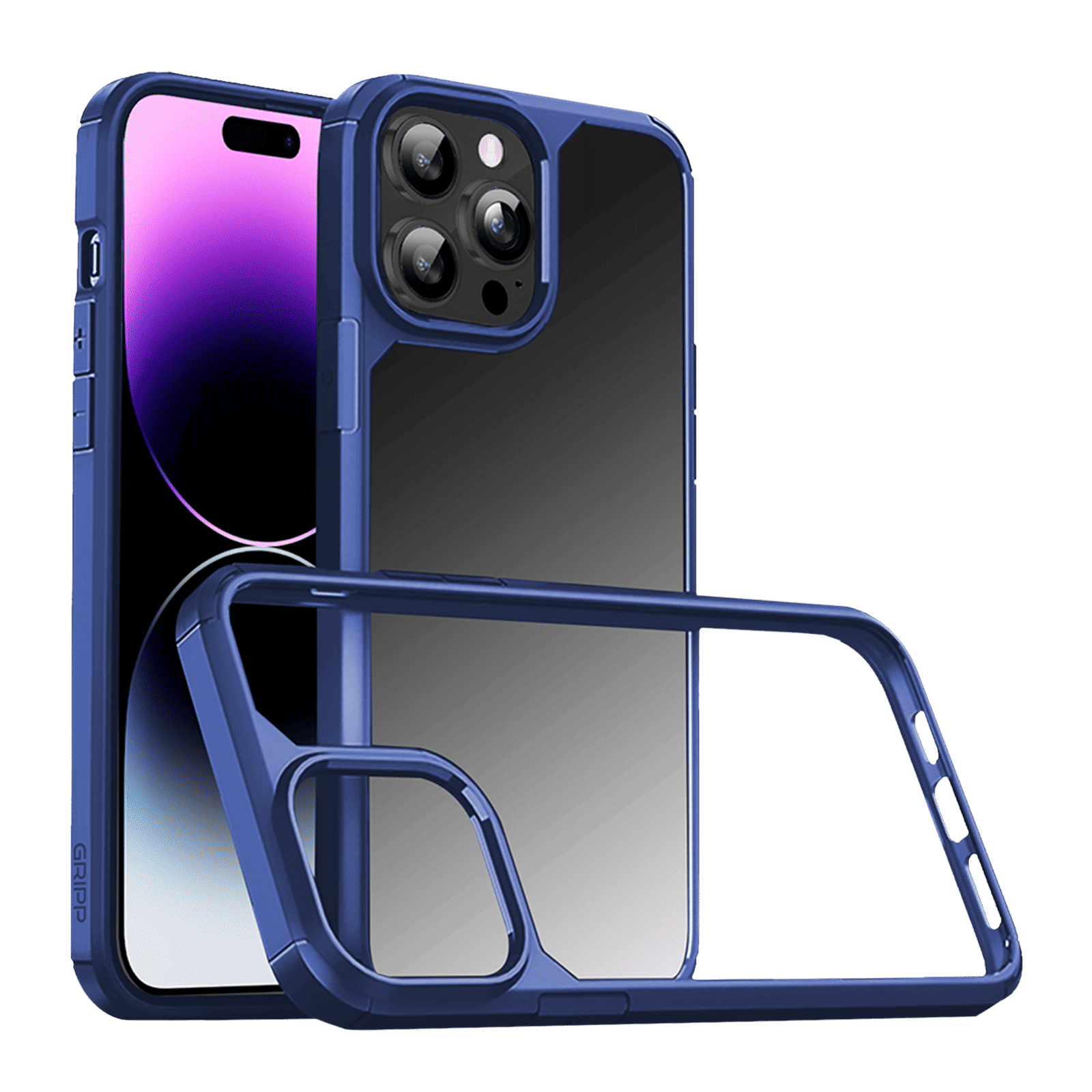 GRIPP Defender Hard TPU, Polycarbonate Back Case for Apple iPhone 14 Pro (Drop Protection, Blue) GRIPP Defender Hard TPU, Polycarbonate Back Case for Apple iPhone 14 Pro (Drop Protection, Blue)_1