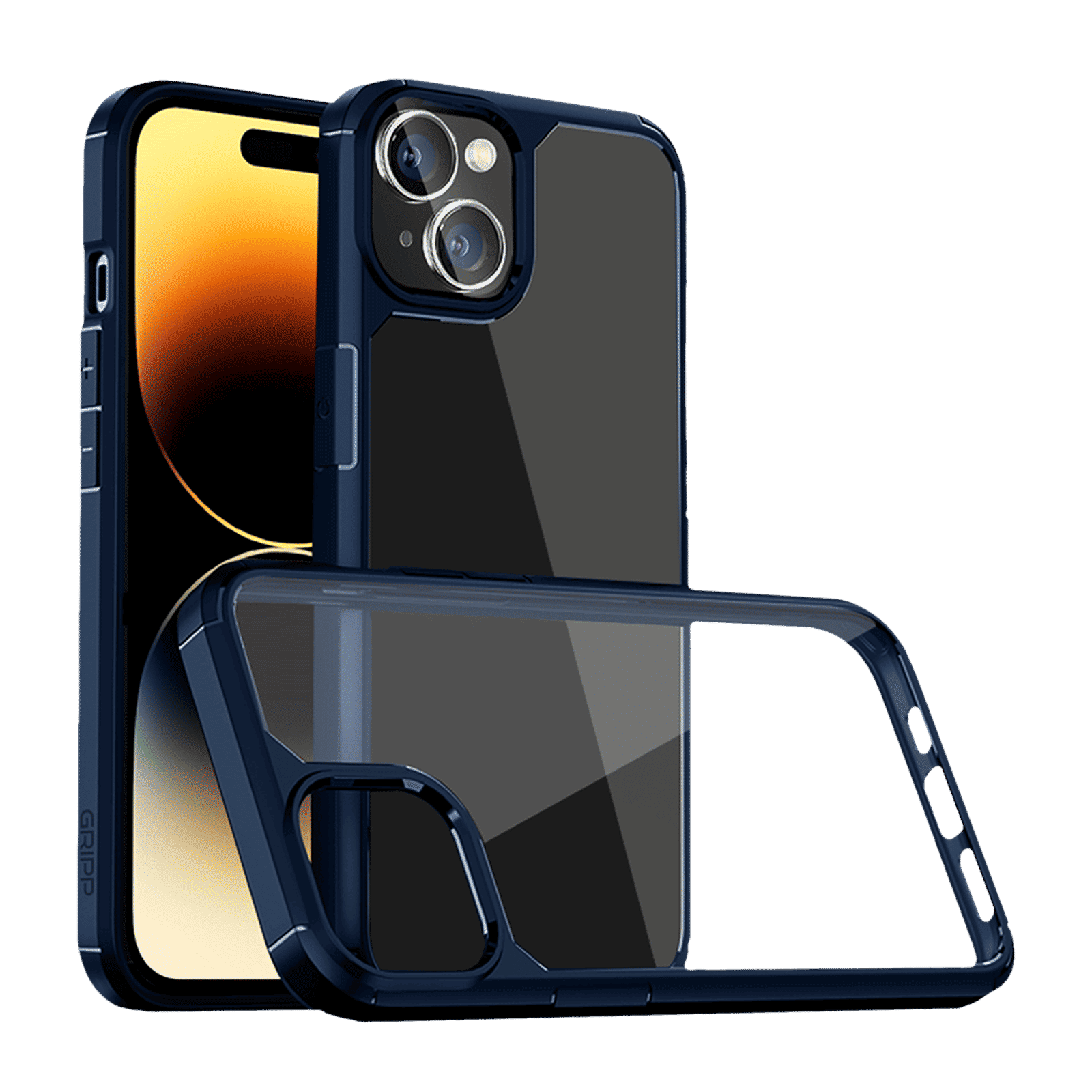 GRIPP Defender Hard Polycarbonate & TPU Back Cover for Apple iPhone 14 Plus (Supports Wireless Charging, Blue)_1