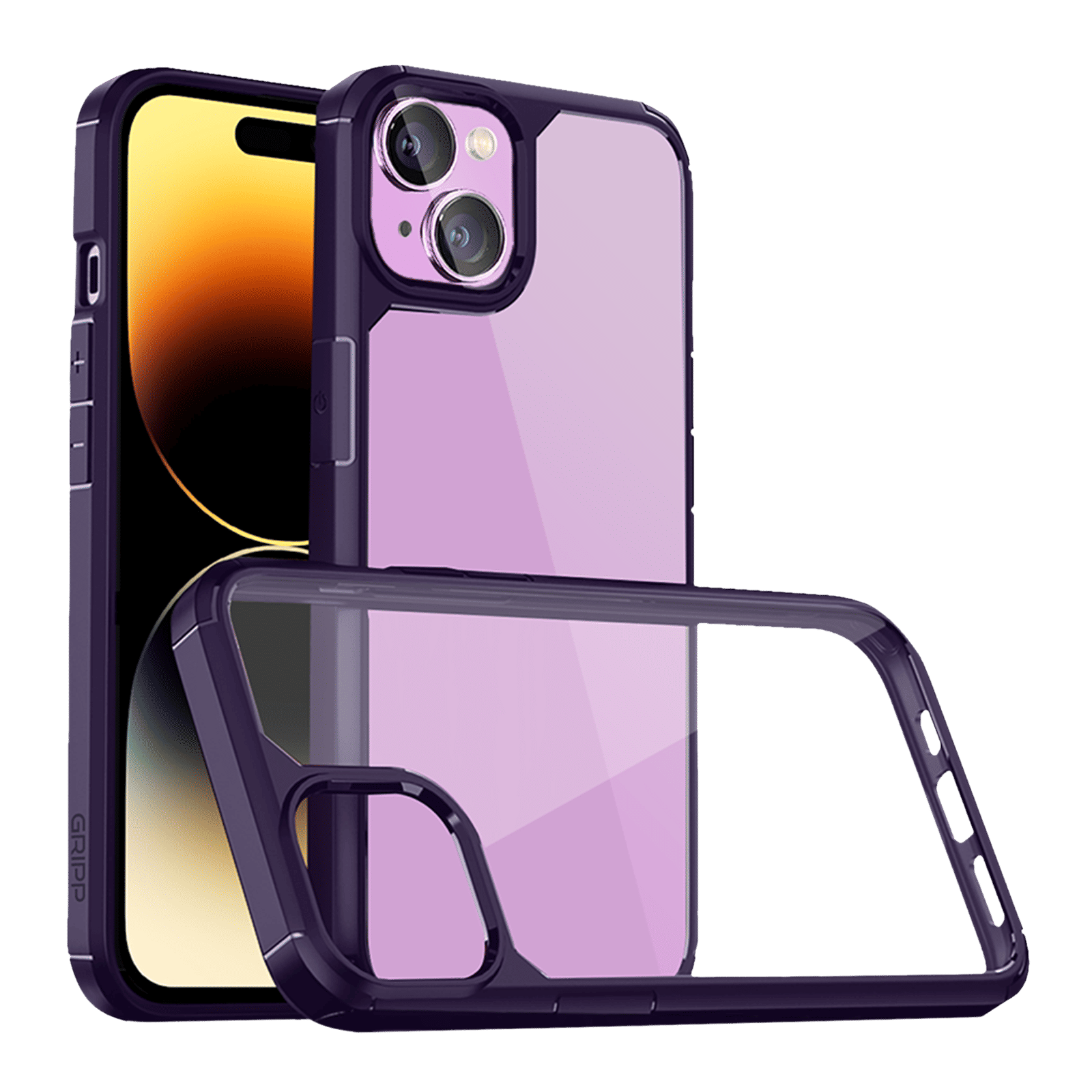 GRIPP Defender Hard TPU, Polycarbonate Back Case for Apple iPhone 14 Plus (Drop Protection, Purple)_1