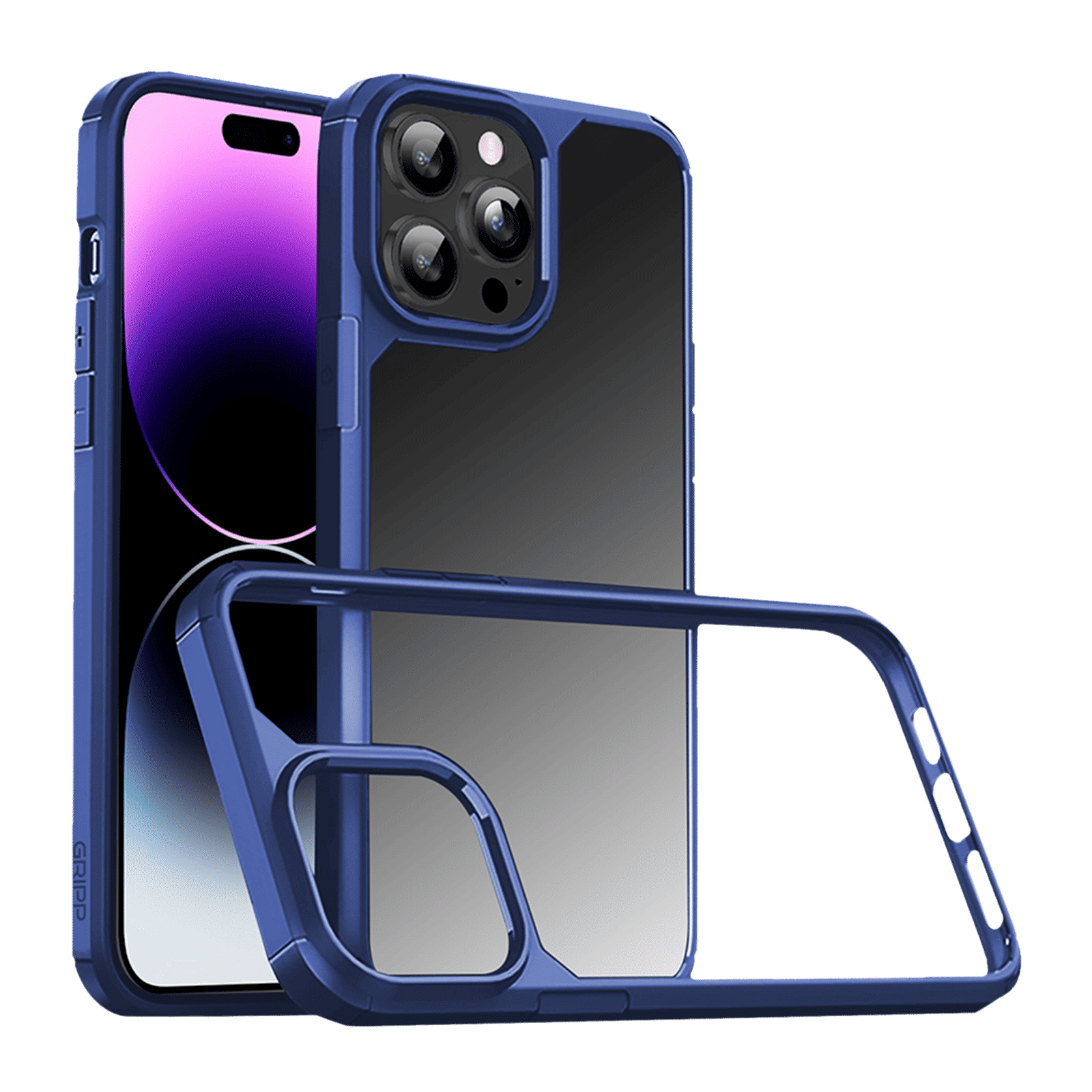 GRIPP Defender Hard TPU, Polycarbonate Back Case for Apple iPhone 14 Pro Max (Drop Protection, Blue)_1