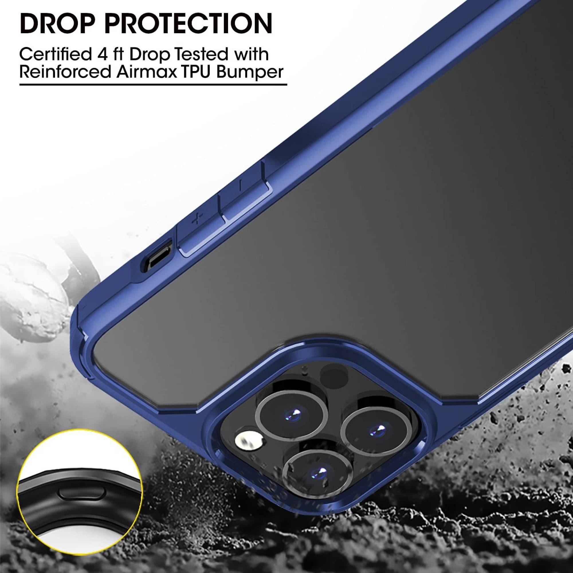 GRIPP Defender Hard TPU, Polycarbonate Back Case for Apple iPhone 14 Pro Max (Drop Protection, Blue)_4