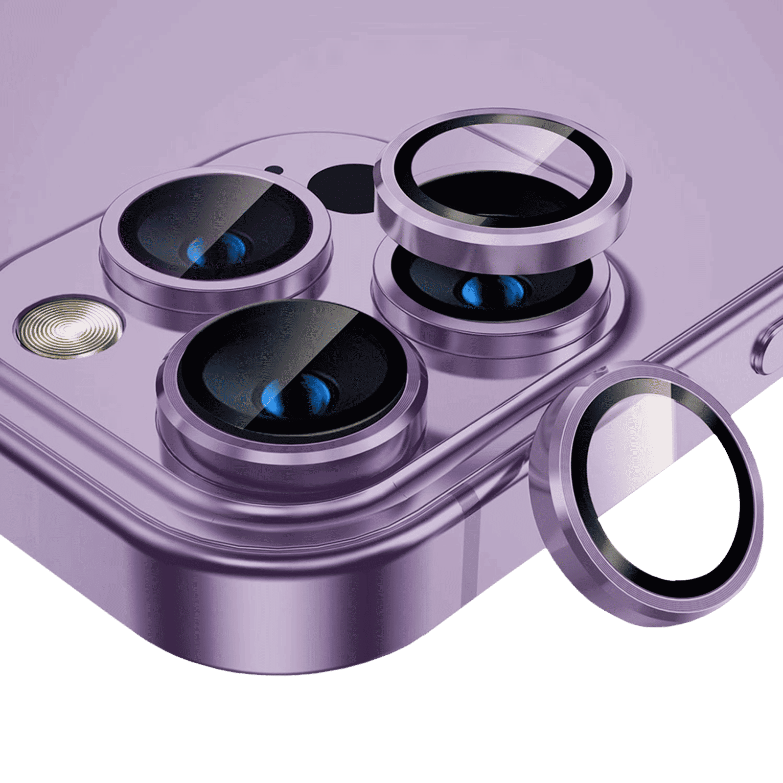 GRIPP Focal Camera Lens Protector For iPhone 14 Pro/14 Pro Max (High Transparency, GR-FCLP3N1-PPL, Purple)_5