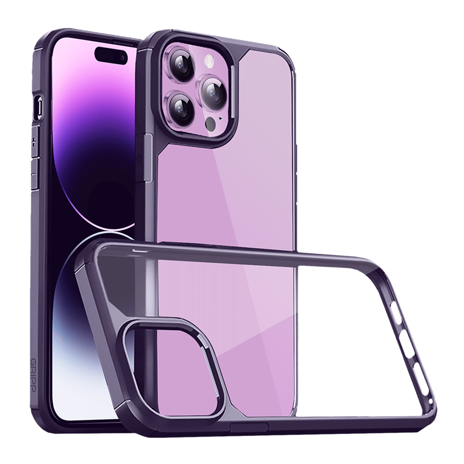 GRIPP Defender Hard TPU, Polycarbonate Back Case for Apple iPhone 14 Pro Max (Drop Protection, Purple) GRIPP Defender Hard TPU, Polycarbonate Back Case for Apple iPhone 14 Pro Max (Drop Protection, Purple)_1