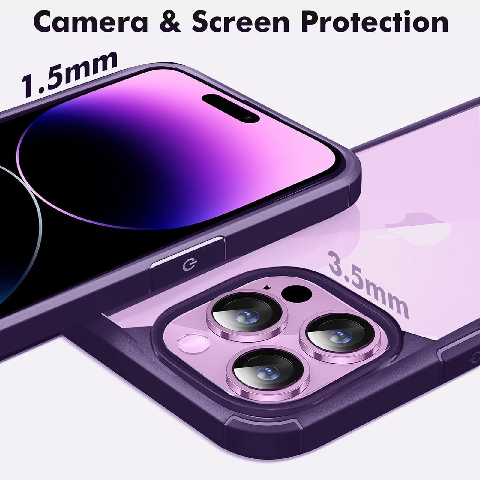 GRIPP Defender Hard TPU, Polycarbonate Back Case for Apple iPhone 14 Pro Max (Drop Protection, Purple) GRIPP Defender Hard TPU, Polycarbonate Back Case for Apple iPhone 14 Pro Max (Drop Protection, Purple)_11