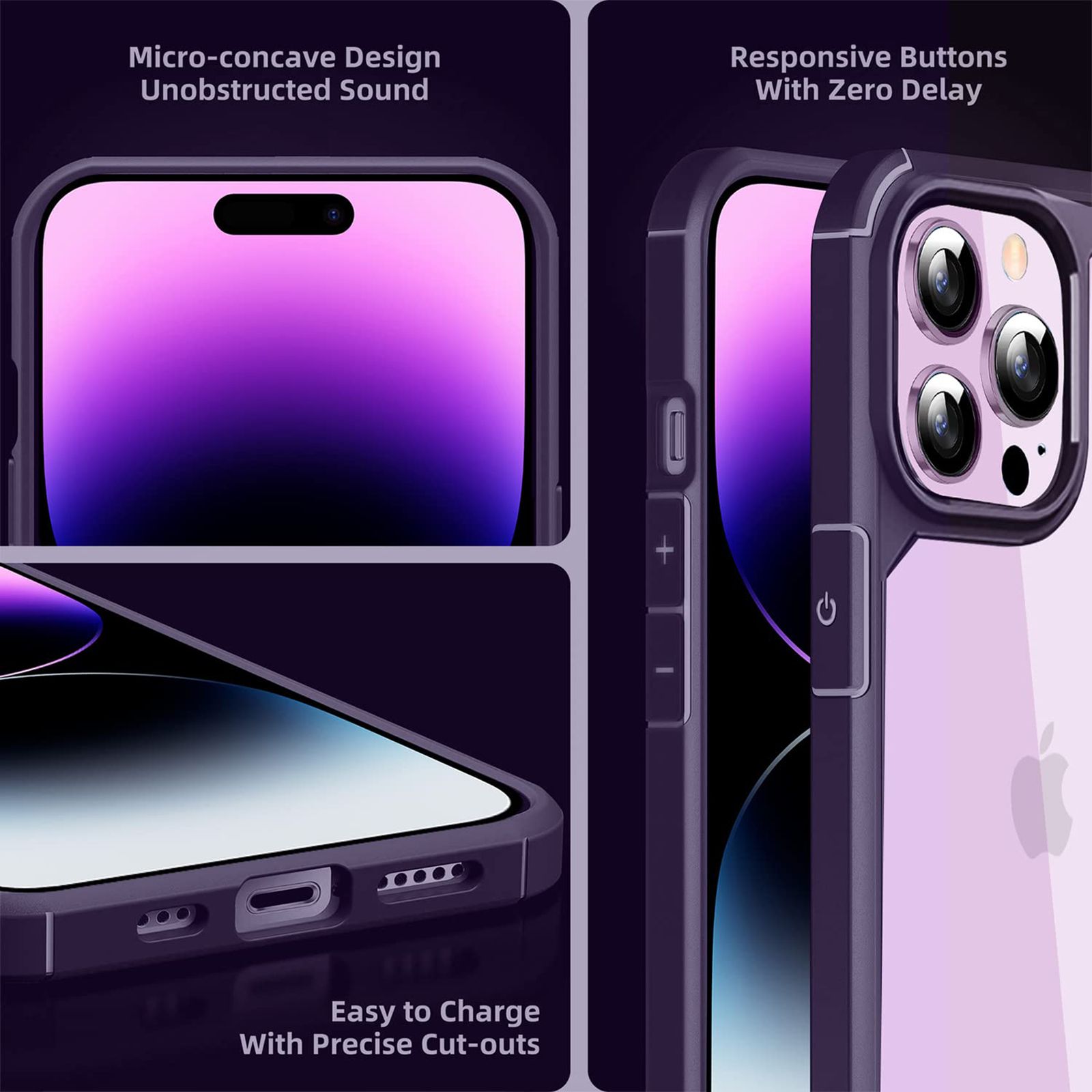 GRIPP Defender Hard TPU, Polycarbonate Back Case for Apple iPhone 14 Pro Max (Drop Protection, Purple) GRIPP Defender Hard TPU, Polycarbonate Back Case for Apple iPhone 14 Pro Max (Drop Protection, Purple)_6