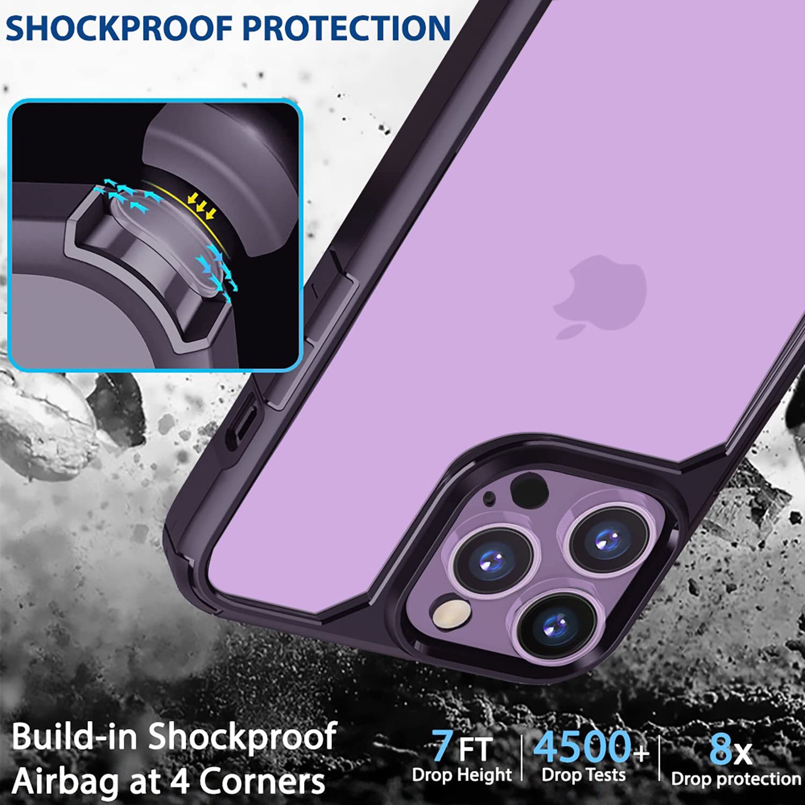 GRIPP Defender Hard TPU, Polycarbonate Back Case for Apple iPhone 14 Pro Max (Drop Protection, Purple) GRIPP Defender Hard TPU, Polycarbonate Back Case for Apple iPhone 14 Pro Max (Drop Protection, Purple)_7