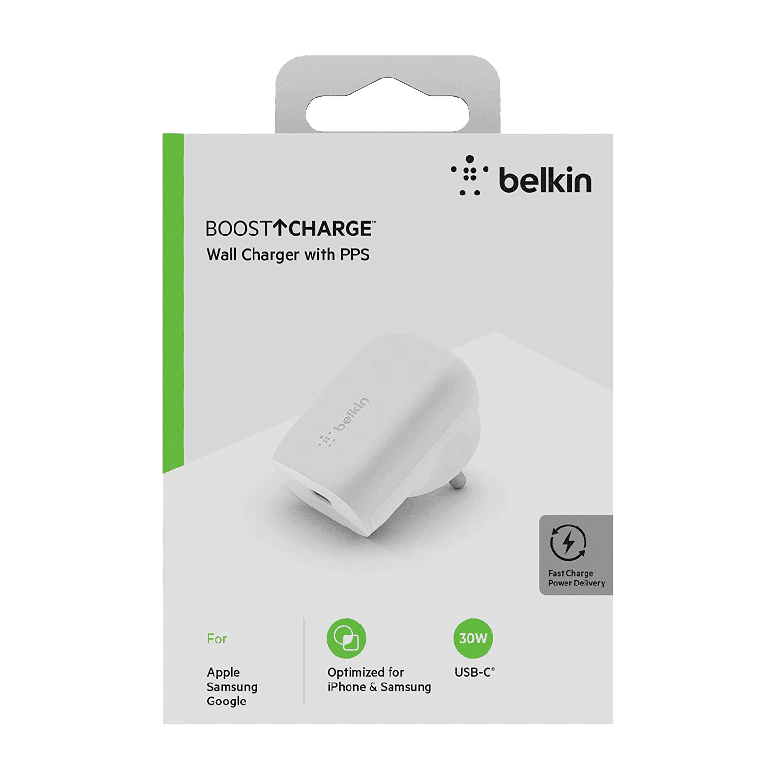 belkin BoostCharge 30W Type C Fast Charger (Adapter Only, Dynamic PPS Technology, White)_6