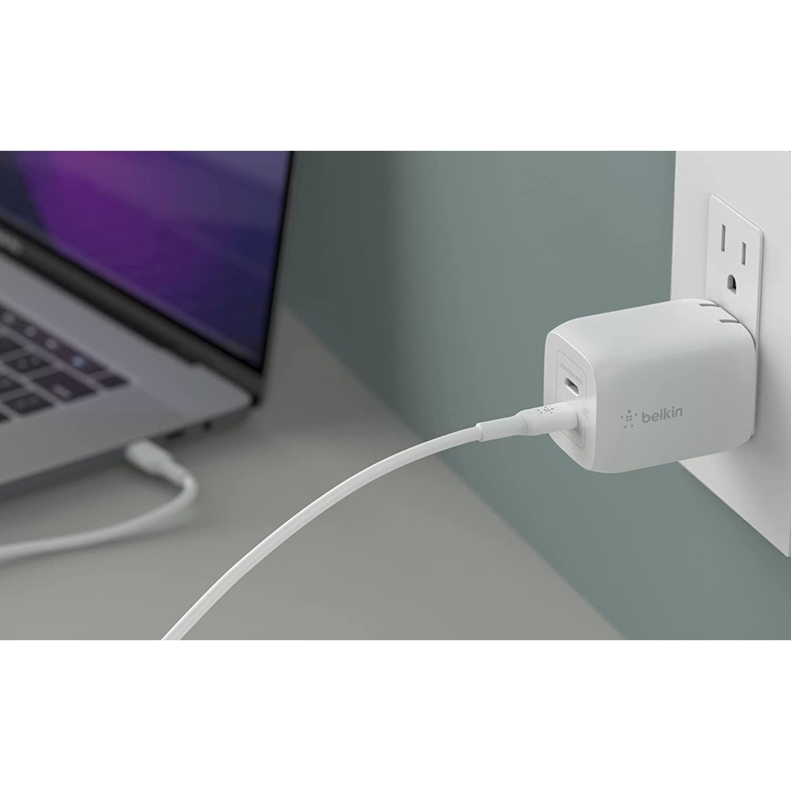 belkin BoostCharge Pro 65W Type C 2-Port Fast Charger (Adapter Only, Dynamic PPS Technology, White)_8