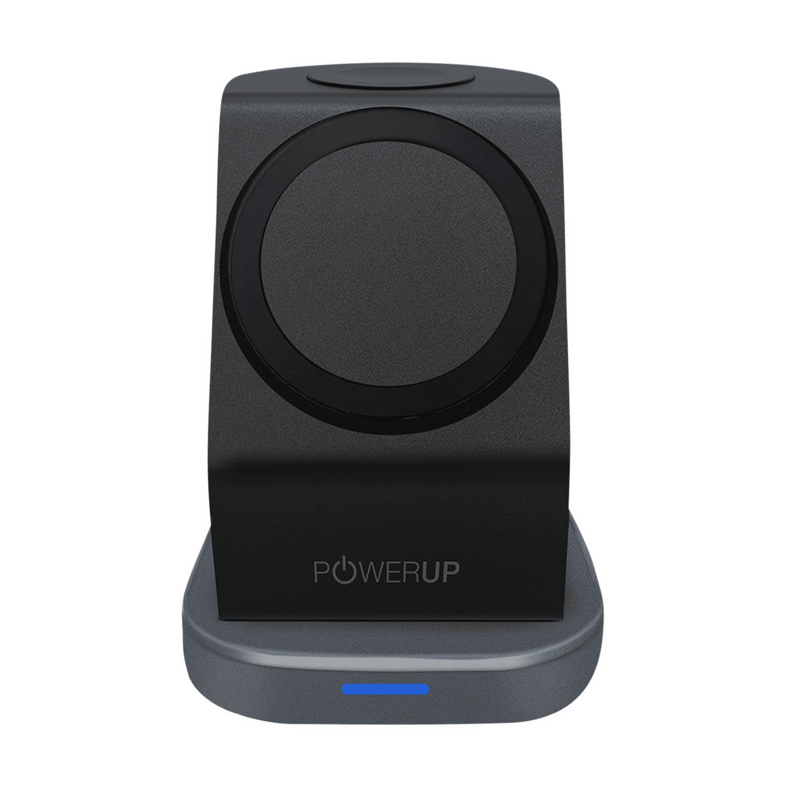 POWERUP 23W 3-in-1 Wireless Charger for iWatch Series 7, 6, 5, 4, 3, 2, 1, AirPods & iPhone (Multi-Layer Protection, Black)_1