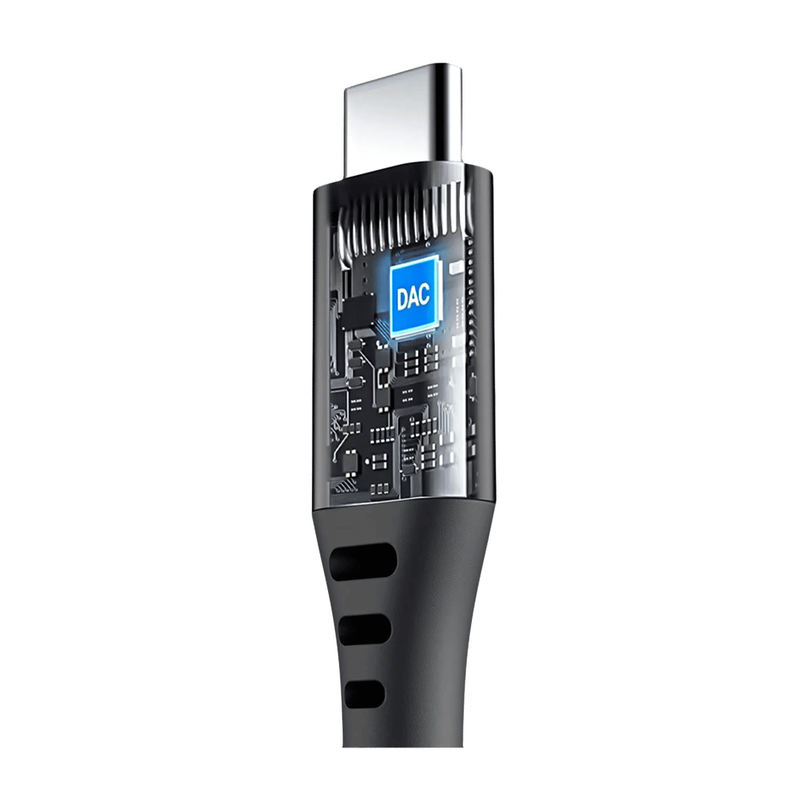 POWERUP Type C to 3.5mm Stereo 0.40 Feet (0.12 M) Cable (Powerful Noise Reduction, Black)_5