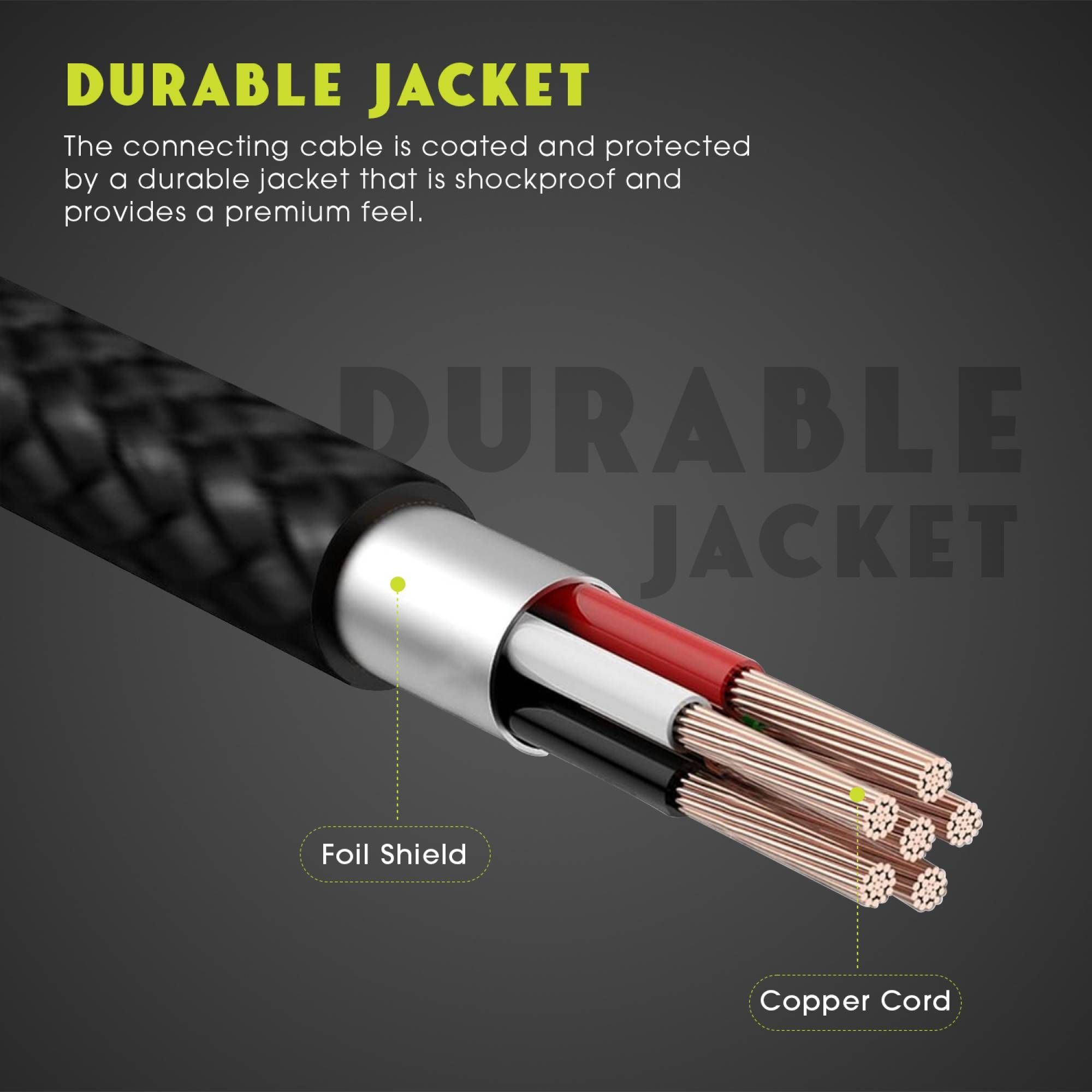 POWERUP Lightning Connector to 3.5mm Stereo 0.40 Feet (0.12 M) Cable (Inbuilt DAC Chip, Black)_5