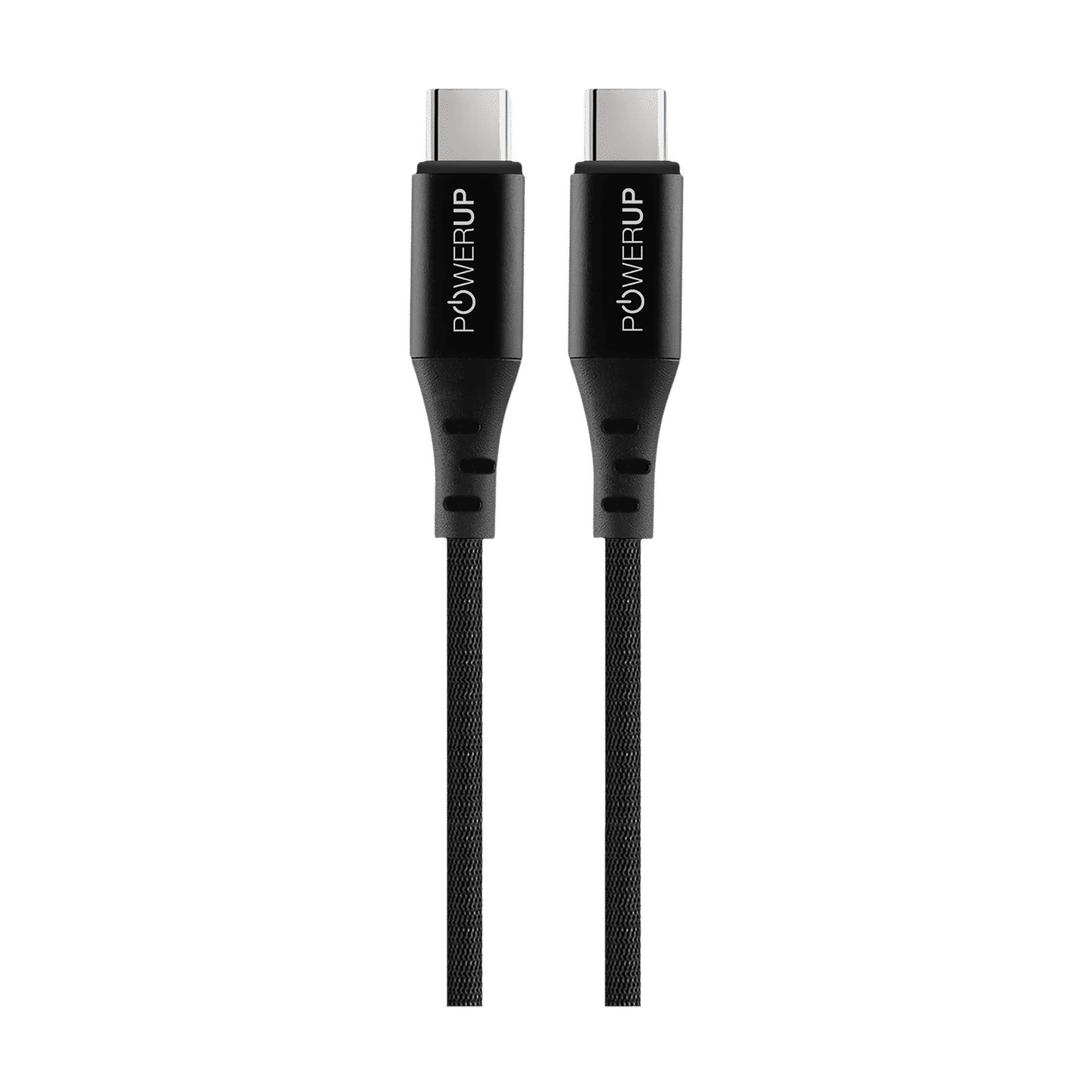 POWERUP Type C to Type C 4.95 Feet (1.5 M) Cable (Tangle-free Design, Black)_3