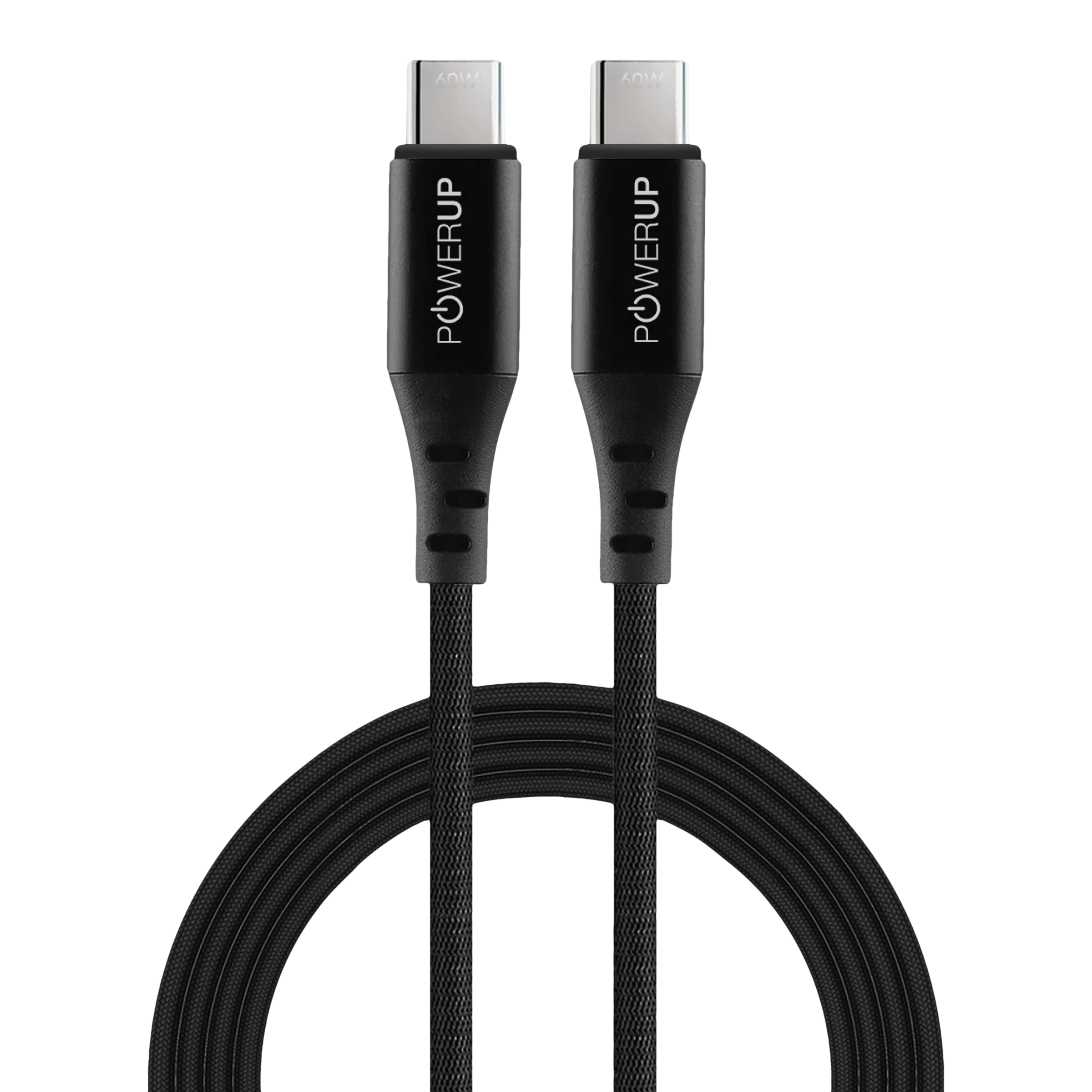 POWERUP Type C to Type C 4.95 Feet (1.5 M) Cable (Tangle-free Design, Black)_7