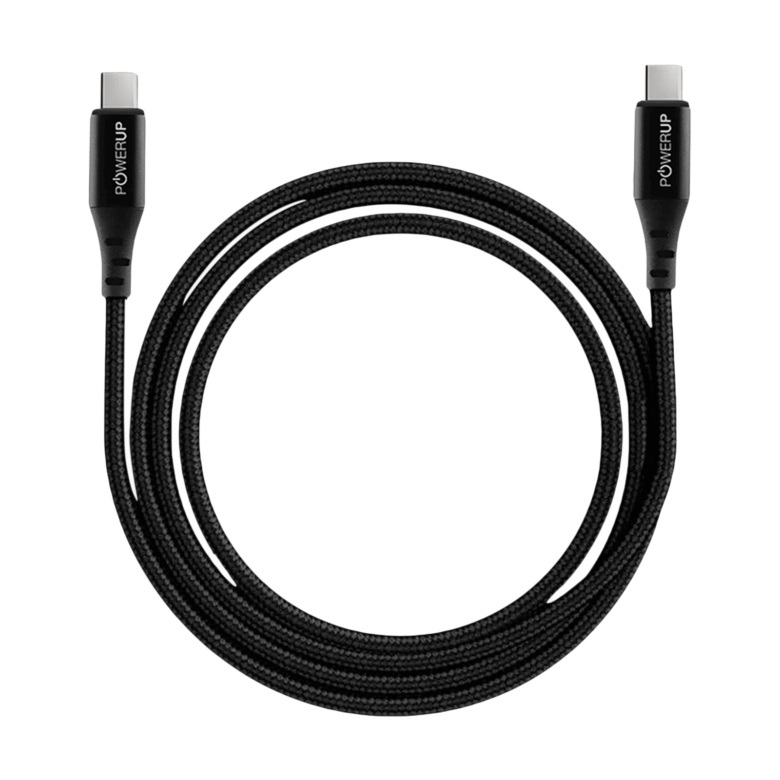 POWERUP Type C to Type C 6.6 Feet (2 M) Cable (Super Fast Power Delivery, Black)_1