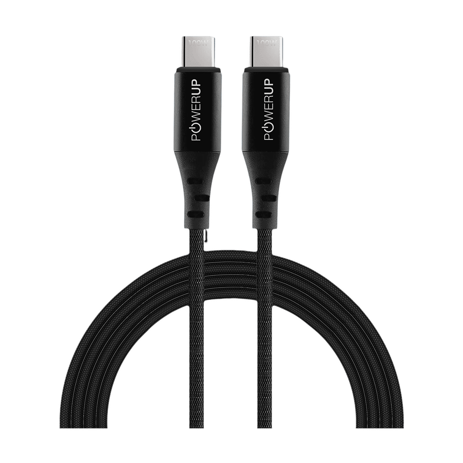 POWERUP Type C to Type C 6.6 Feet (2 M) Cable (Super Fast Power Delivery, Black)_4