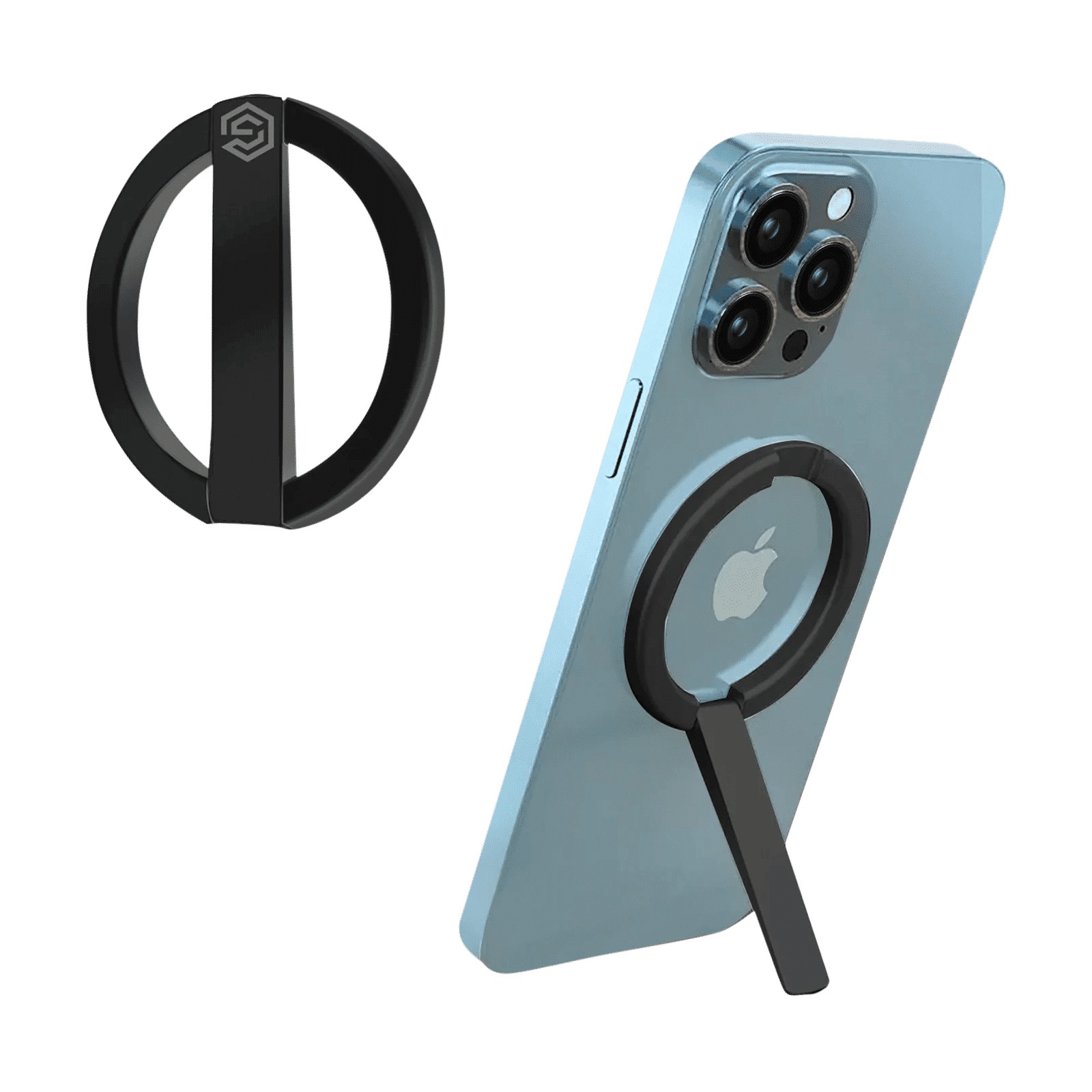 Gripp MAG Aluminum Stand For Apple iPhone 13/14 (Multiple Angle Adjustment, GR-MGSTD-BLK, Black)_3