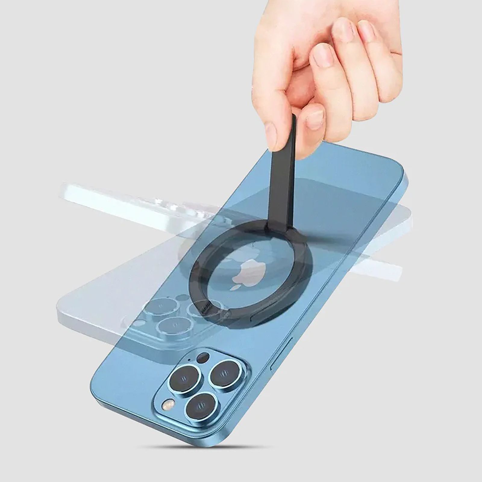 Gripp MAG Aluminum Stand For Apple iPhone 13/14 (Multiple Angle Adjustment, GR-MGSTD-BLK, Black)_6