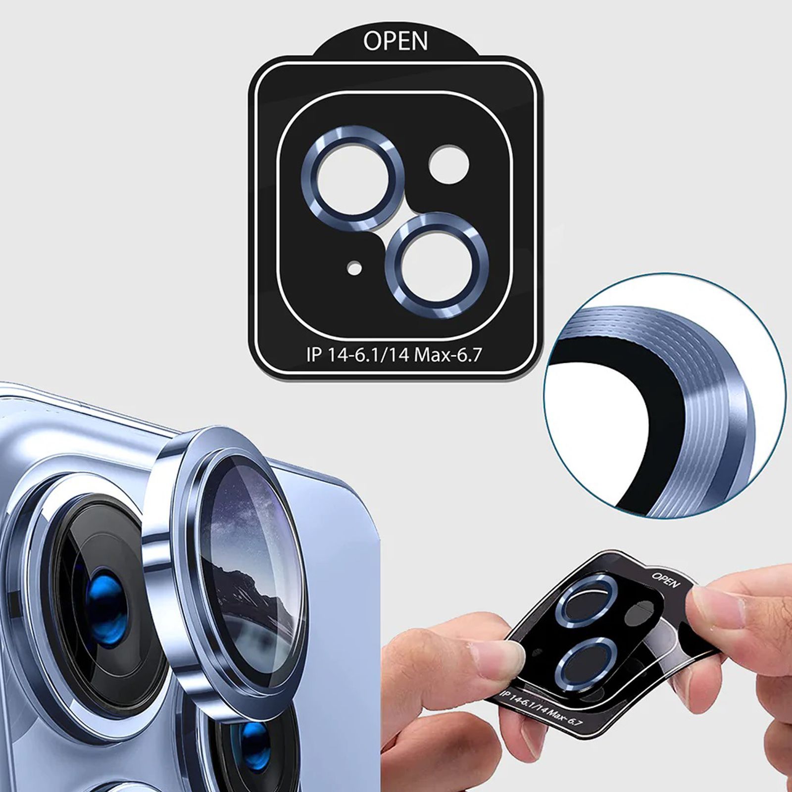 GRIPP Focal Camera Lens Protector For Apple iPhone 14, 14 Plus (Scratch Resistant, GR-FCLP2N1-BLU, Blue) GRIPP Focal Camera Lens Protector For Apple iPhone 14, 14 Plus (Scratch Resistant, GR-FCLP2N1-BLU, Blue)_3