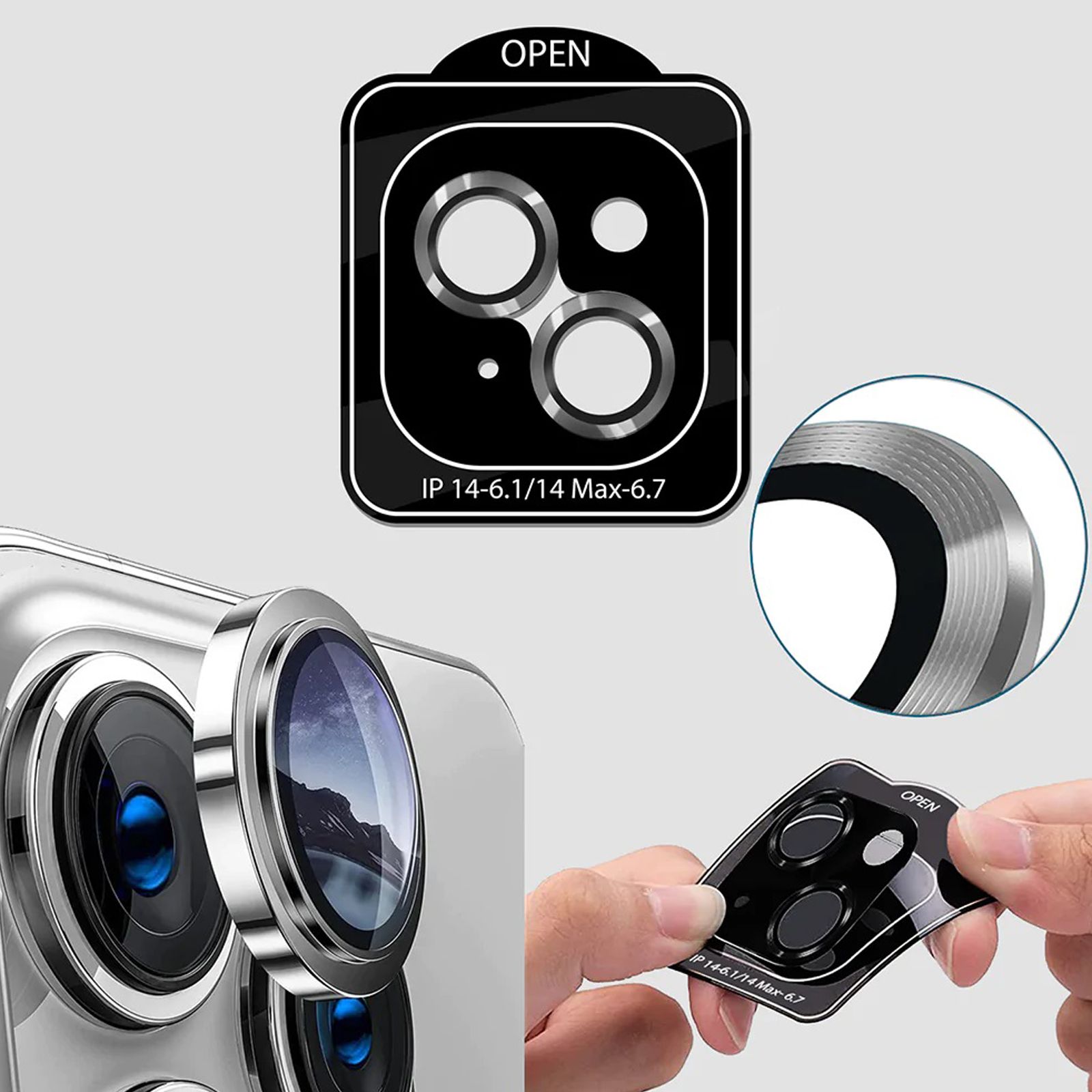 GRIPP Focal Camera Lens Protector For Apple iPhone 14, 14 Plus (Scratch Resistant, GR-FCLP2N1-SIL, Silver) GRIPP Focal Camera Lens Protector For Apple iPhone 14, 14 Plus (Scratch Resistant, GR-FCLP2N1-SIL, Silver)_3