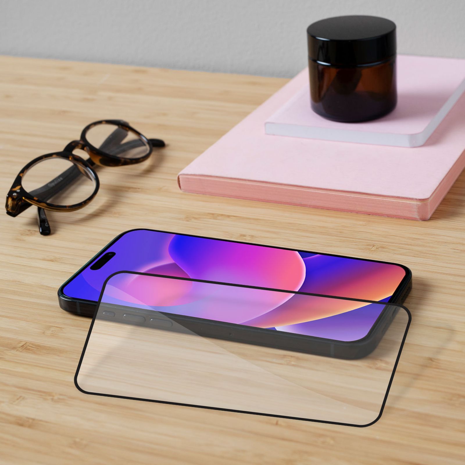 HYPHEN DEFENDR Tempered Glass for Apple iPhone 14 Pro Max (Full Coverage)_9