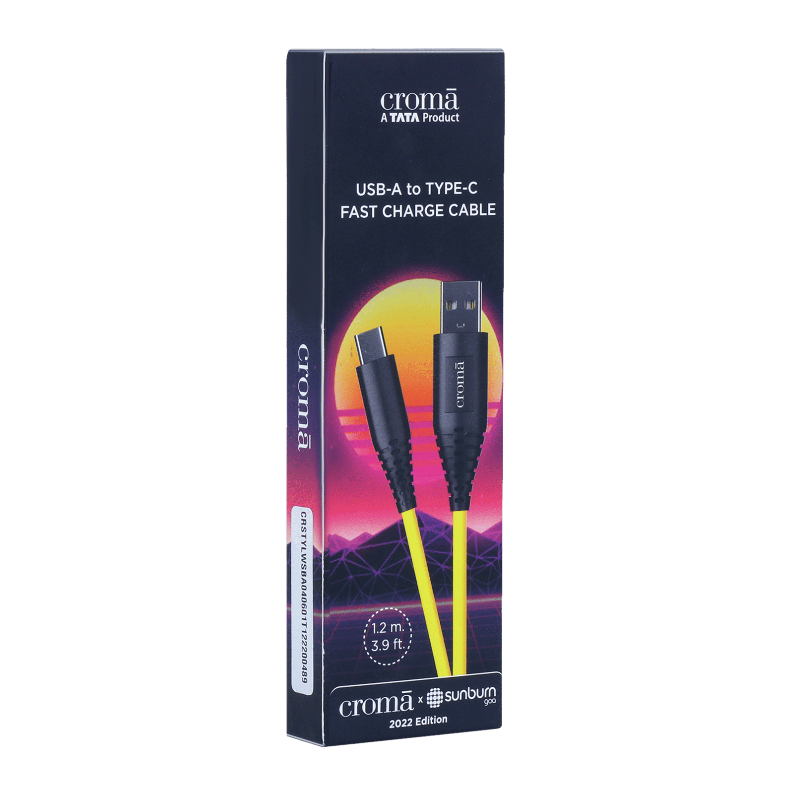 Croma Sunburn Edition USB 2.0 Type A to USB 2.0 Type C Charging Cable (Shock Protective, Yellow) Croma Sunburn Edition USB 2.0 Type A to USB 2.0 Type C Charging Cable (Shock Protective, Yellow)_9