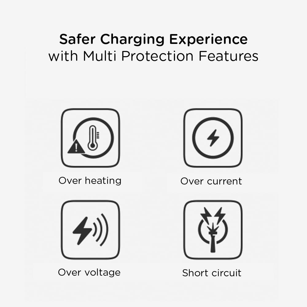 Qubo MagZap Z1 15W Wireless Charger for iPhone 12 & Above, 11, X (Short Circuit Control, White)_4