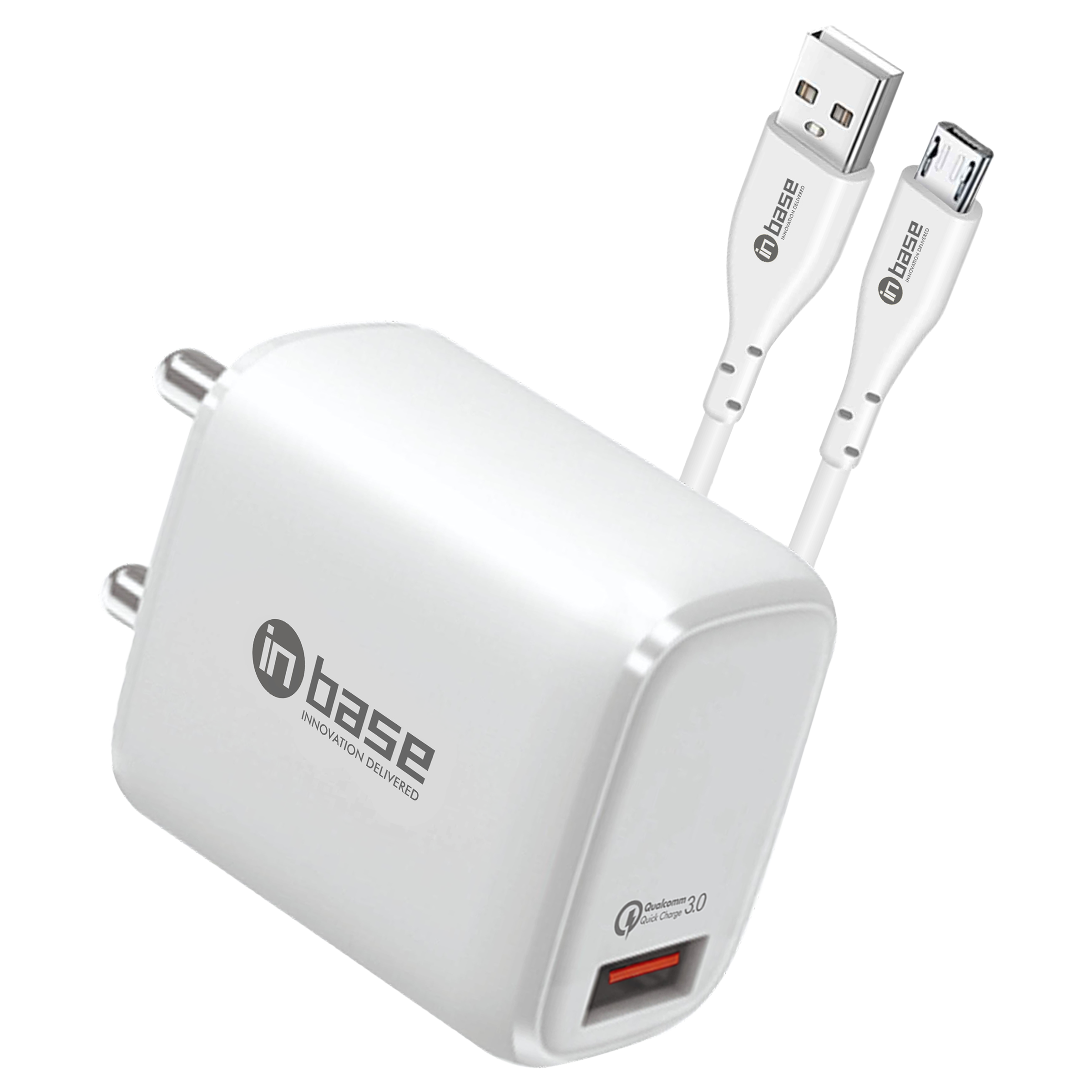in base Ether Q181 18W Type A Fast Charger (Type A to Micro USB Cable, Quick Charge 3.0, White)_1