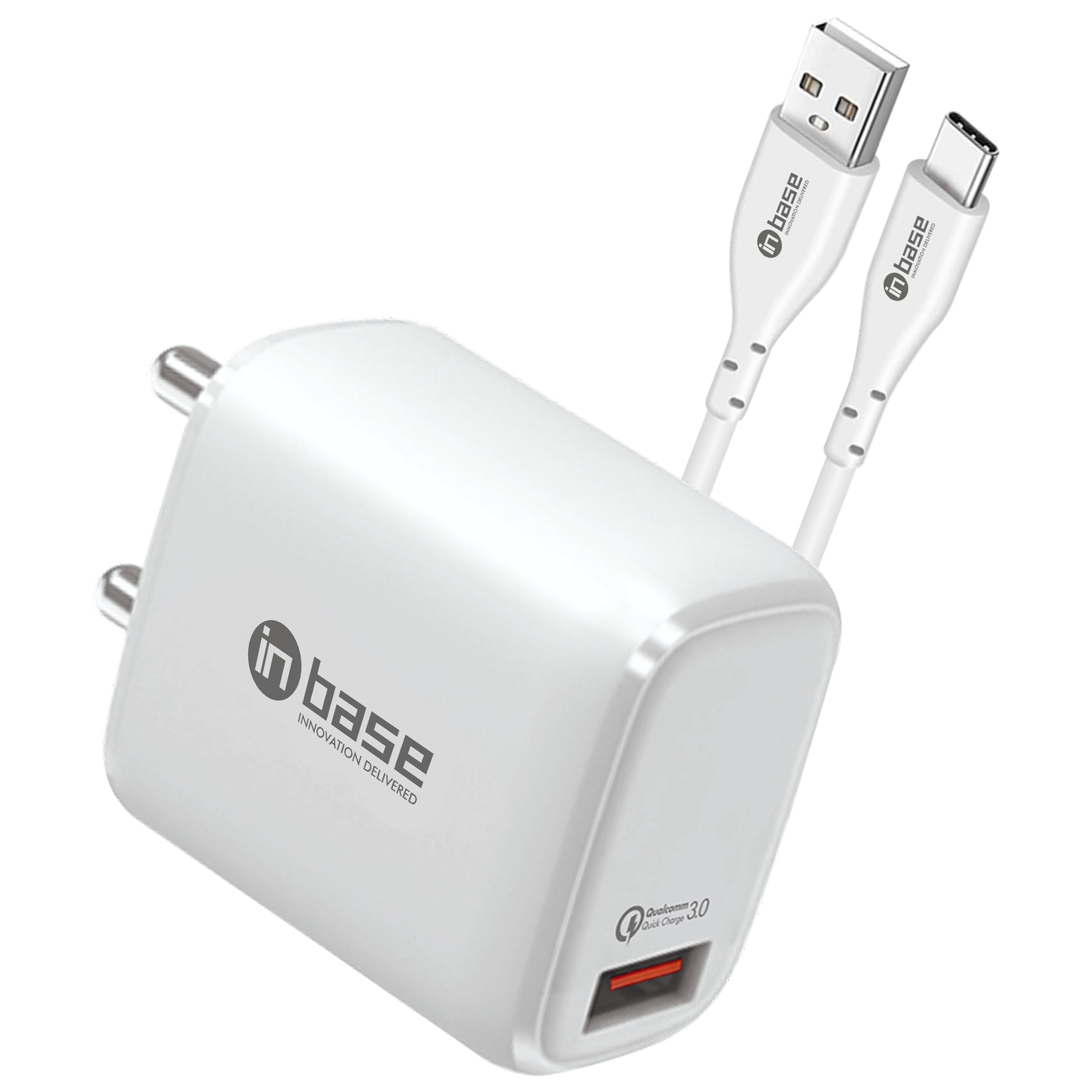 in base Ether Q181 18W Type A Fast Charger (Type A to Type C Cable, Over Temperature Protection, White)_1