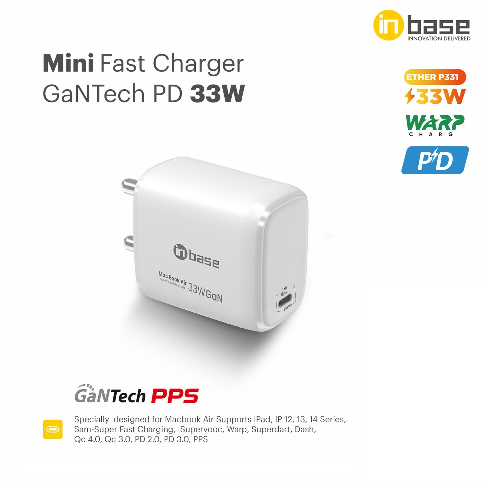 in base Ether P331 33W Type C Warp Charger (Type C to Type C Cable, Short Circuit Protection, White) in base Ether P331 33W Type C Warp Charger (Type C to Type C Cable, Short Circuit Protection, White)_7