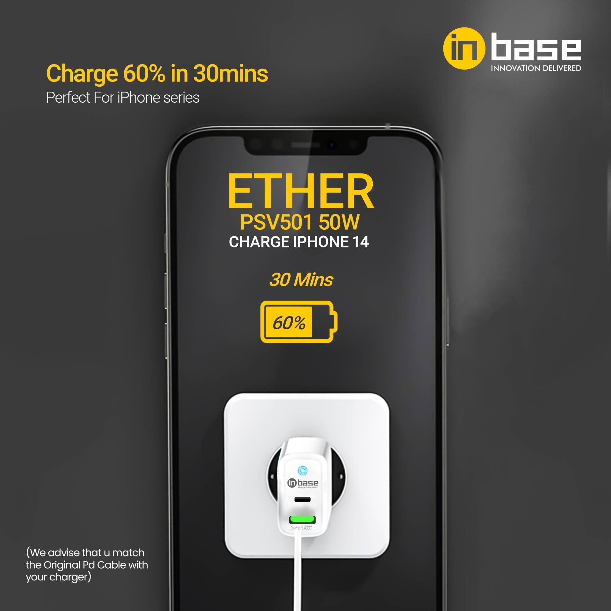 in base Ether PSV501 50W Type A & Type C 2-Port SUPERVOOC Charger (Type A to Type C Cable, GaN Tech Smart IC, White) in base Ether PSV501 50W Type A & Type C 2-Port SUPERVOOC Charger (Type A to Type C Cable, GaN Tech Smart IC, White)_9
