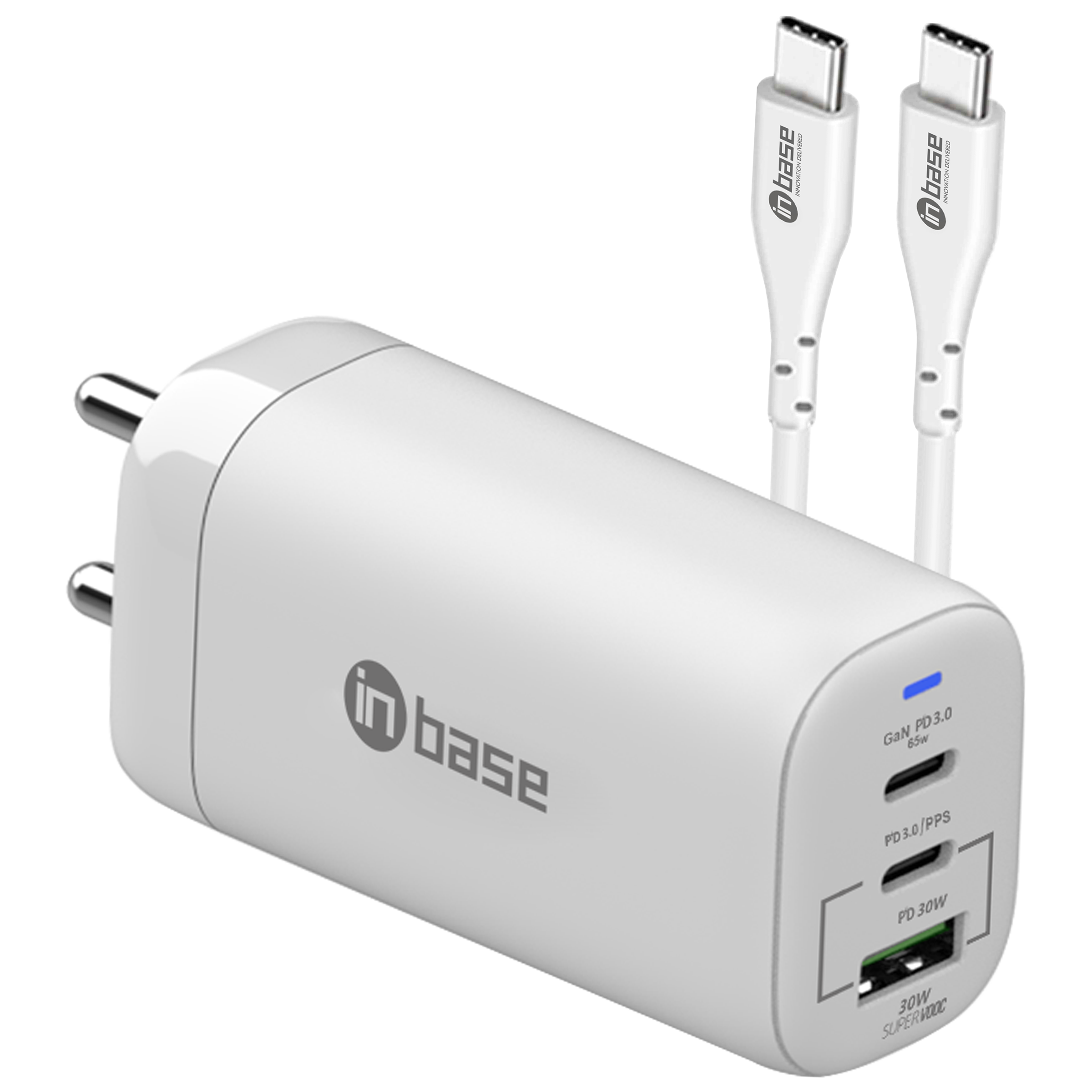 in base Ether PSV9501L 95W Type A and Type C 3-Port SuperVOOC Charger (Type C to Type C Cable, GaNTech Multi Level Protection, White) in base Ether PSV9501L 95W Type A and Type C 3-Port SuperVOOC Charger (Type C to Type C Cable, GaNTech Multi Level Protection, White)_1