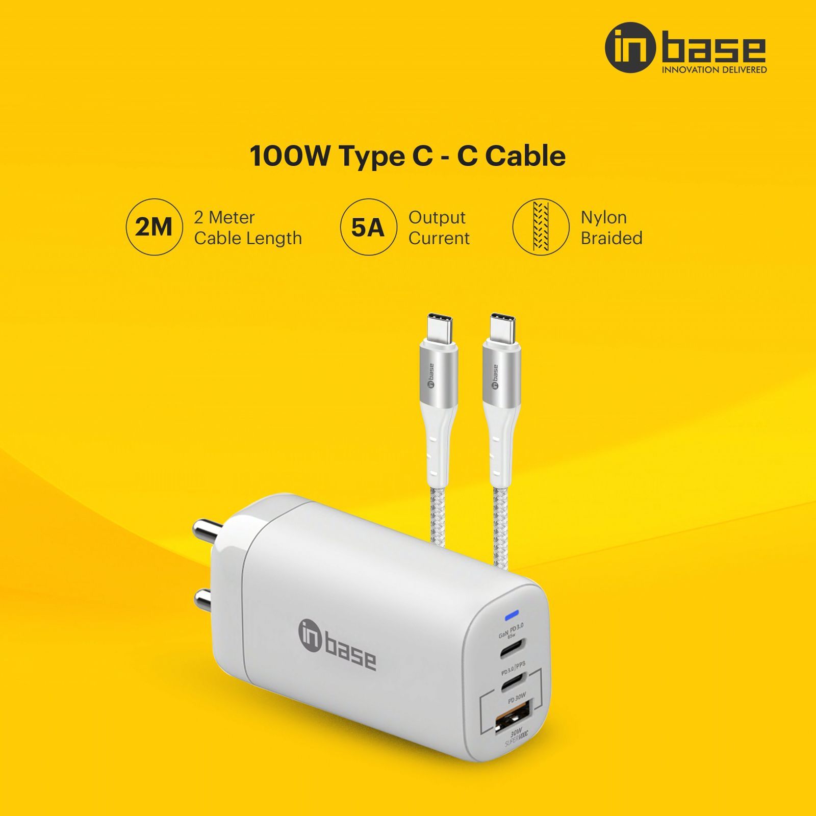 in base Ether PSV9501L 95W Type A and Type C 3-Port SuperVOOC Charger (Type C to Type C Cable, GaNTech Multi Level Protection, White) in base Ether PSV9501L 95W Type A and Type C 3-Port SuperVOOC Charger (Type C to Type C Cable, GaNTech Multi Level Protection, White)_6