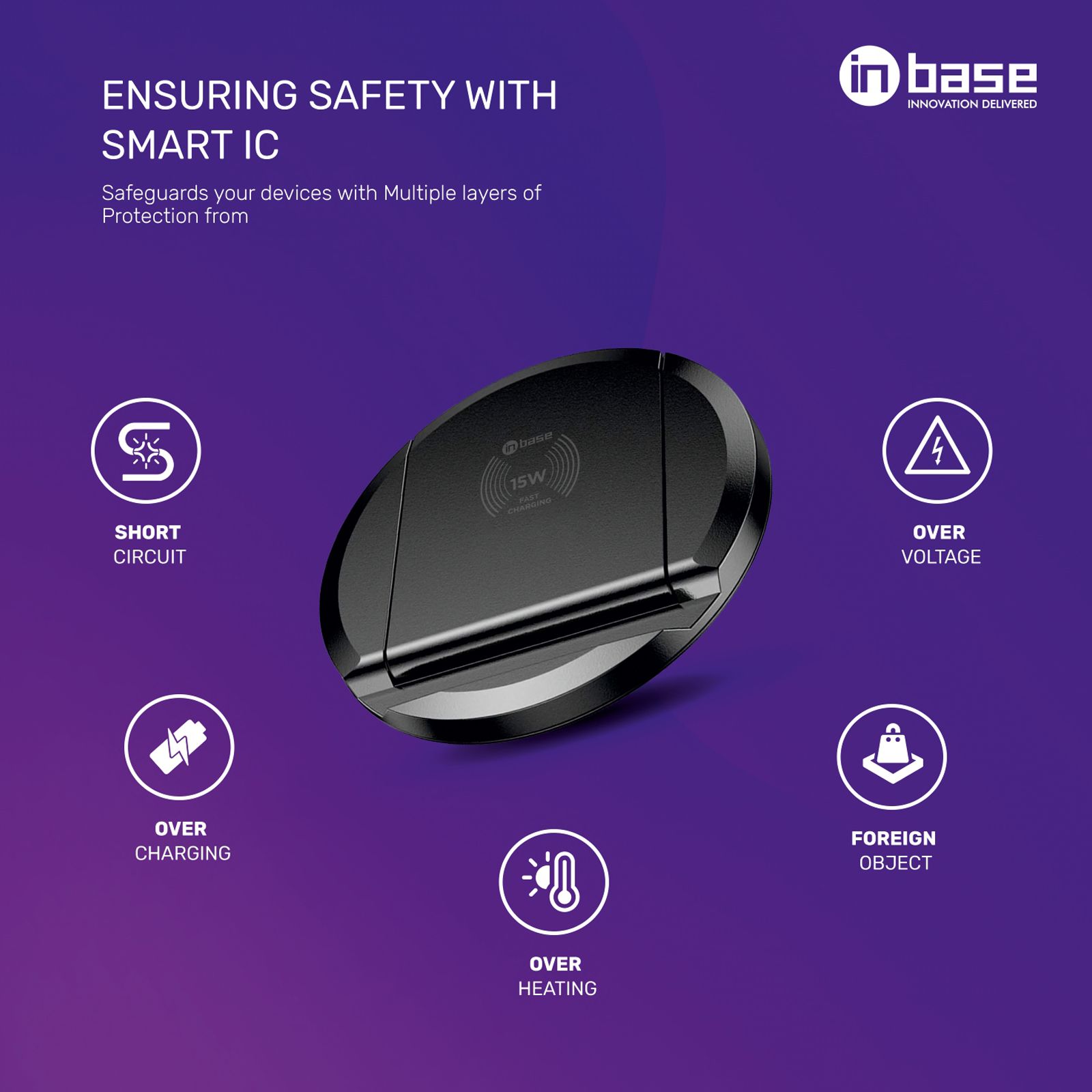 in base Ether WL151 15 Watts Wireless Charging Stand for Samsung, Honor, Xiaomi, iPhone 12, 12 Pro, 12 Pro Max, 11, 11 Pro, X, XS (Qi Certified, Over Charging Protection, Black)_4