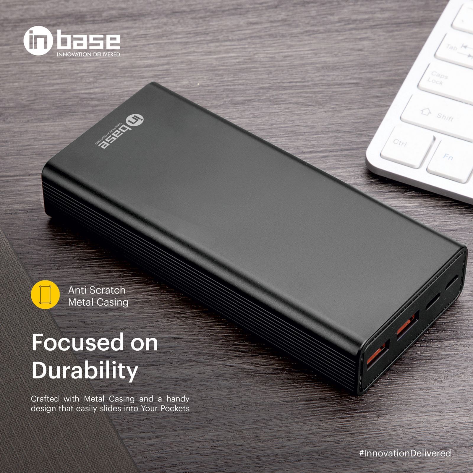 in base Cruze 20000 mAh 22.5W Fast Charging Power Bank (2 Type A & 1 Type C Ports, Metal Casing, Black)_7