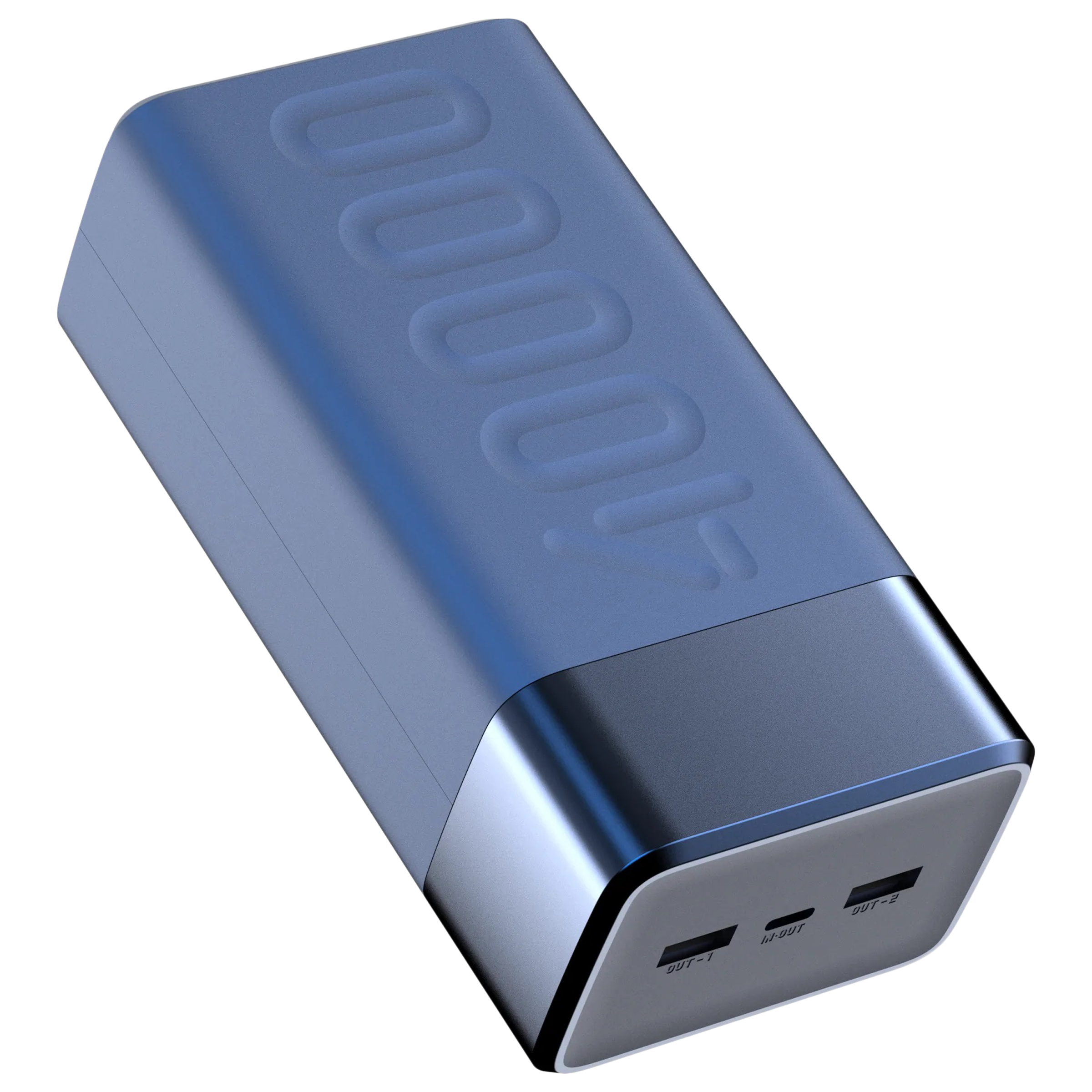 ambrane Stylo Boost 40000 mAh 65W Fast Charging Power Bank (2 Type A and 1 Type C Ports, LED Light Indicator, Blue)_1