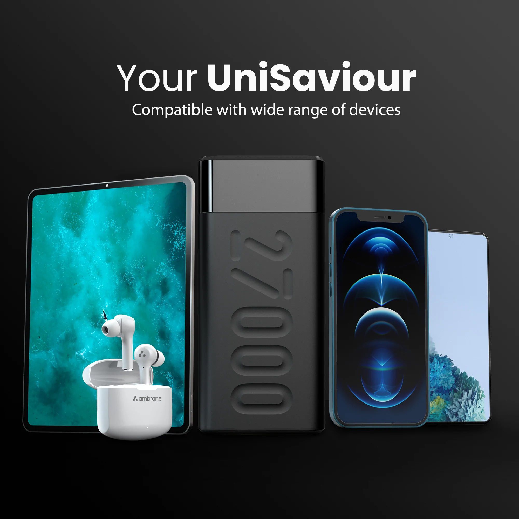 ambrane Stylo Pro 27000 mAh 20W Fast Charging Power Bank (2 Type A and 1 Type C Ports, Quick Charge 3.0, Black) ambrane Stylo Pro 27000 mAh 20W Fast Charging Power Bank (2 Type A and 1 Type C Ports, Quick Charge 3.0, Black)_7