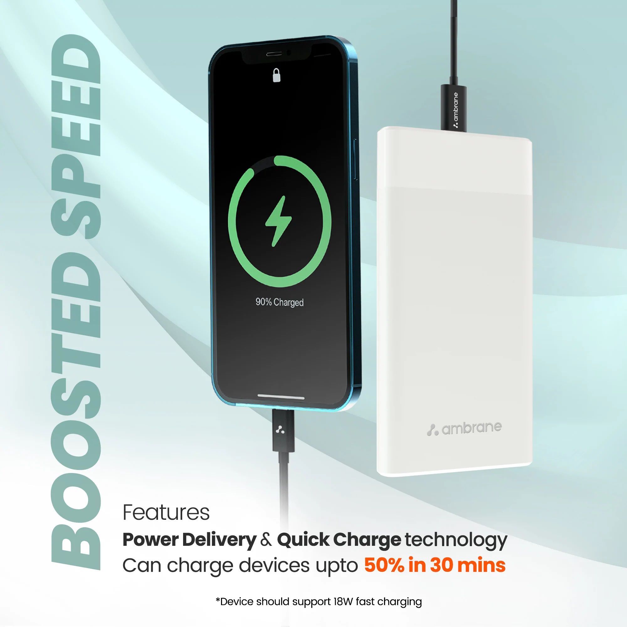 ambrane Stylo 10000 mAh 20W Fast Charging Power Bank (1 Type A and 1 Type C Ports, Quick Charge 3.0, White)_6