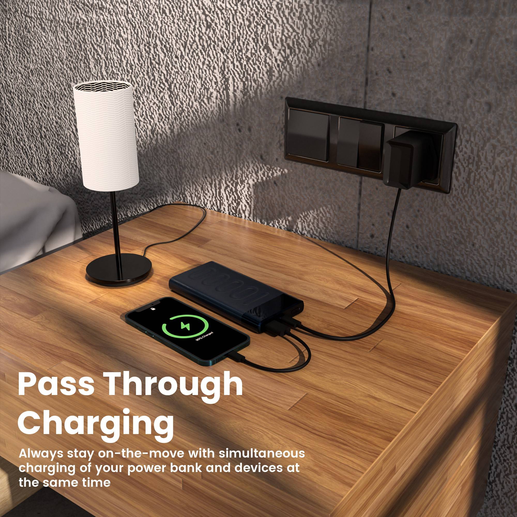 ambrane Stylo 10000 mAh 20W Fast Charging Power Bank (1 Type A and 1 Type C Ports, Quick Charge 3.0, Blue)_13