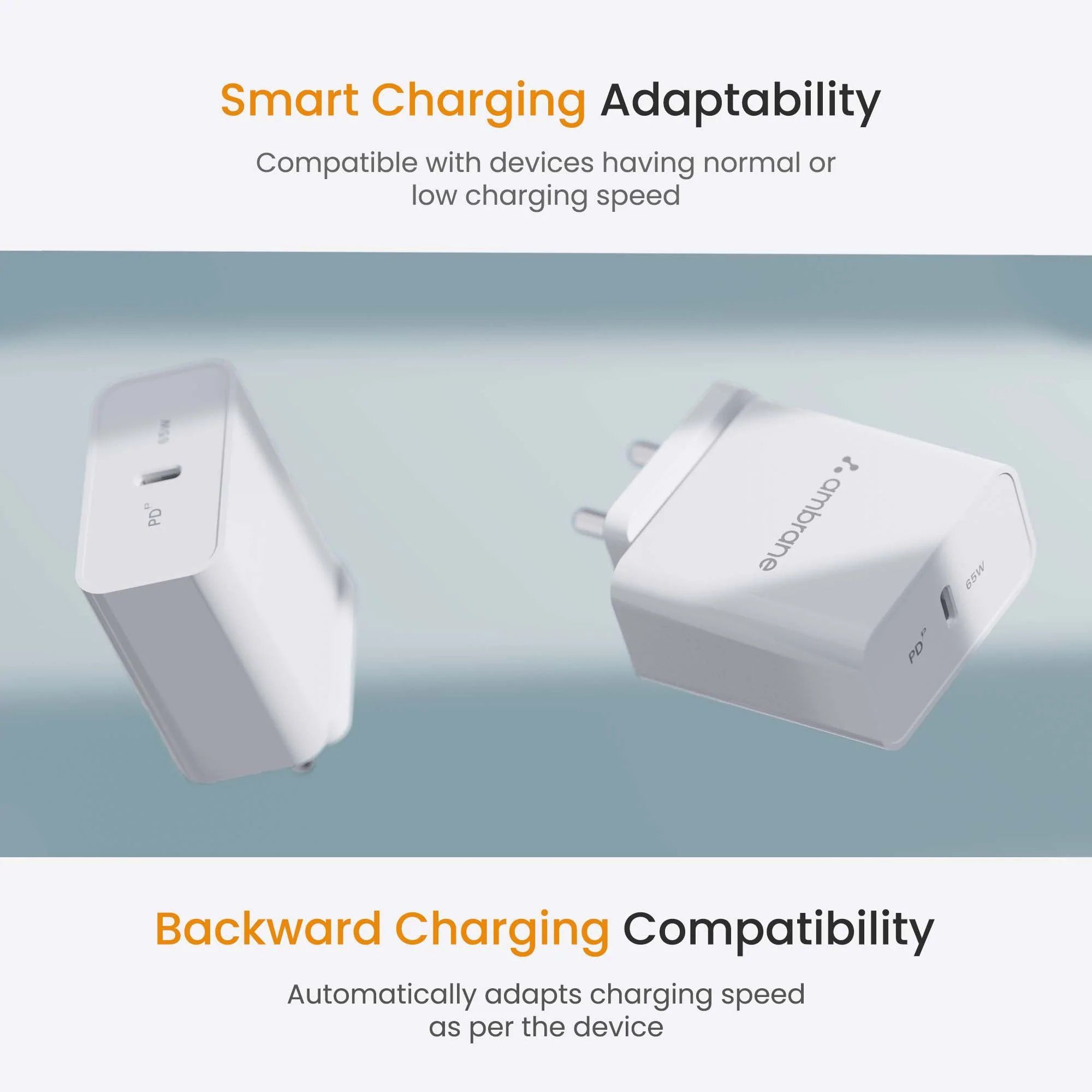 ambrane Raap 65W Type C Fast Charger (Adapter Only, White)_9