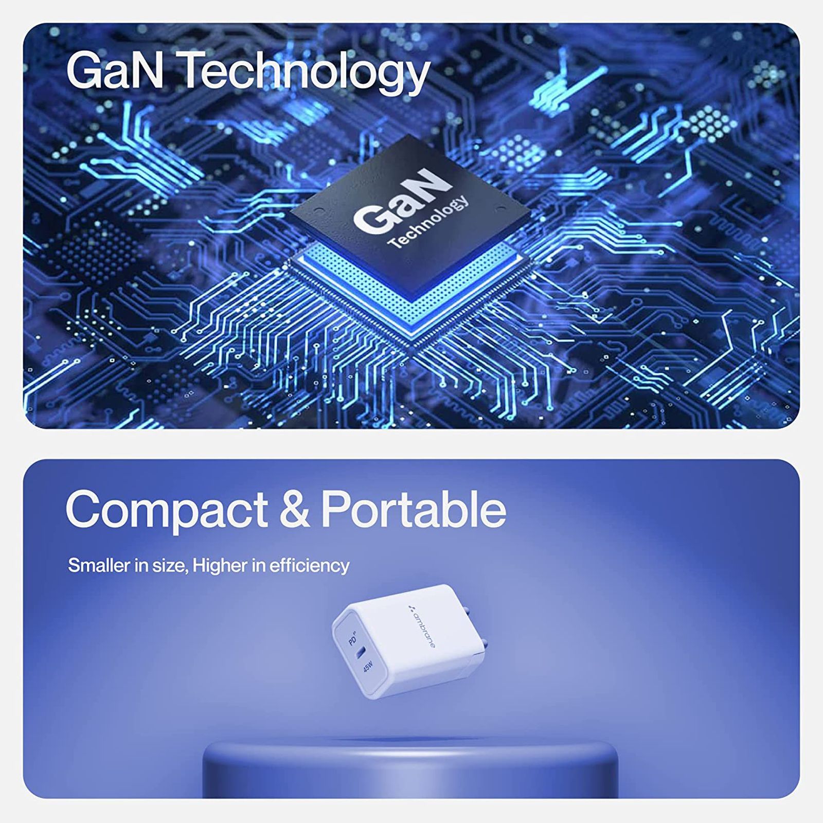 ambrane Raap 45W Type C Ultra Fast Charger (Adapter Only, Multi Layers of Chipset Protection, White)_5