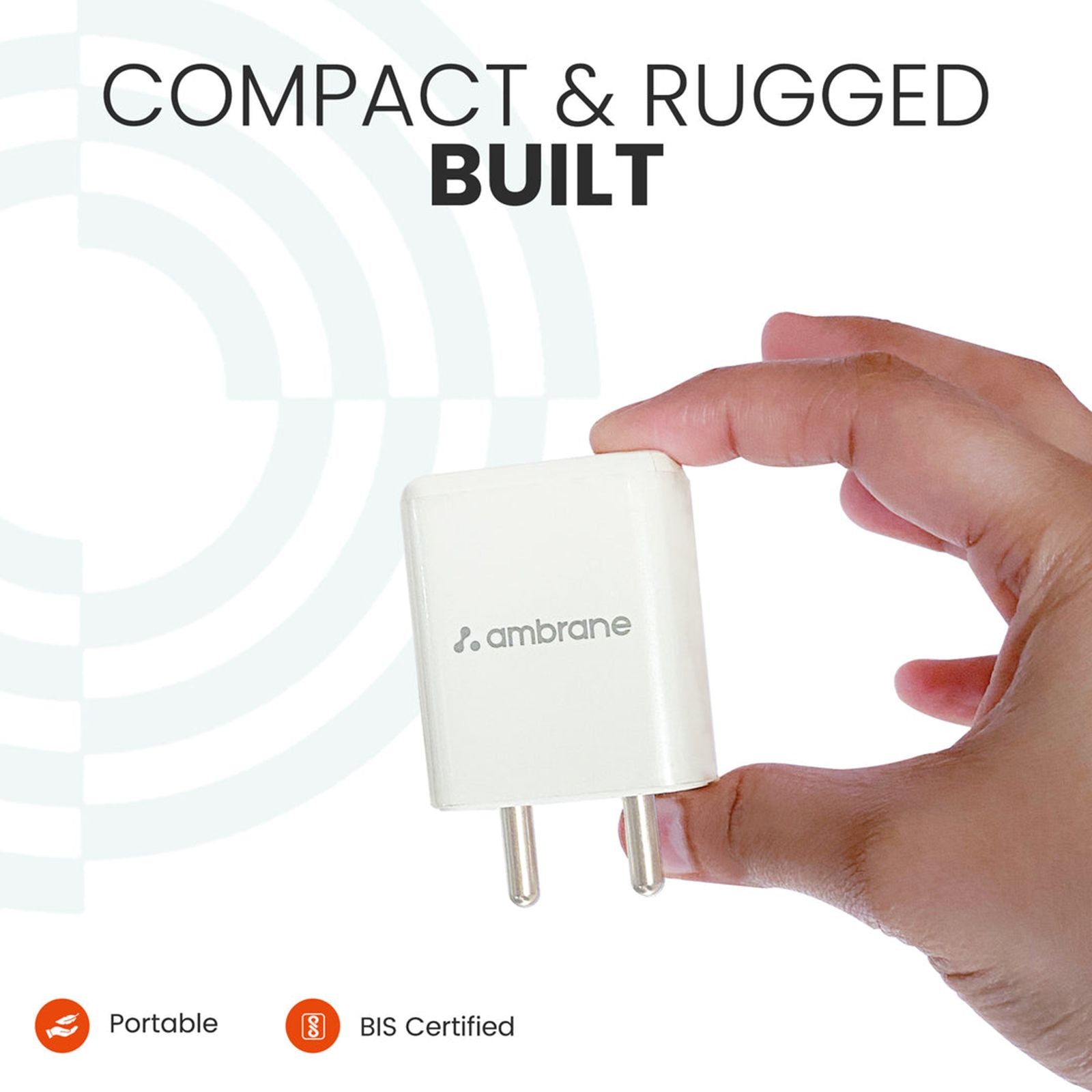 ambrane Raap H30 30W Type A & Type C 2-Port Fast Charger (Adapter Only, Multi Layer Chipset Protection, White)_7