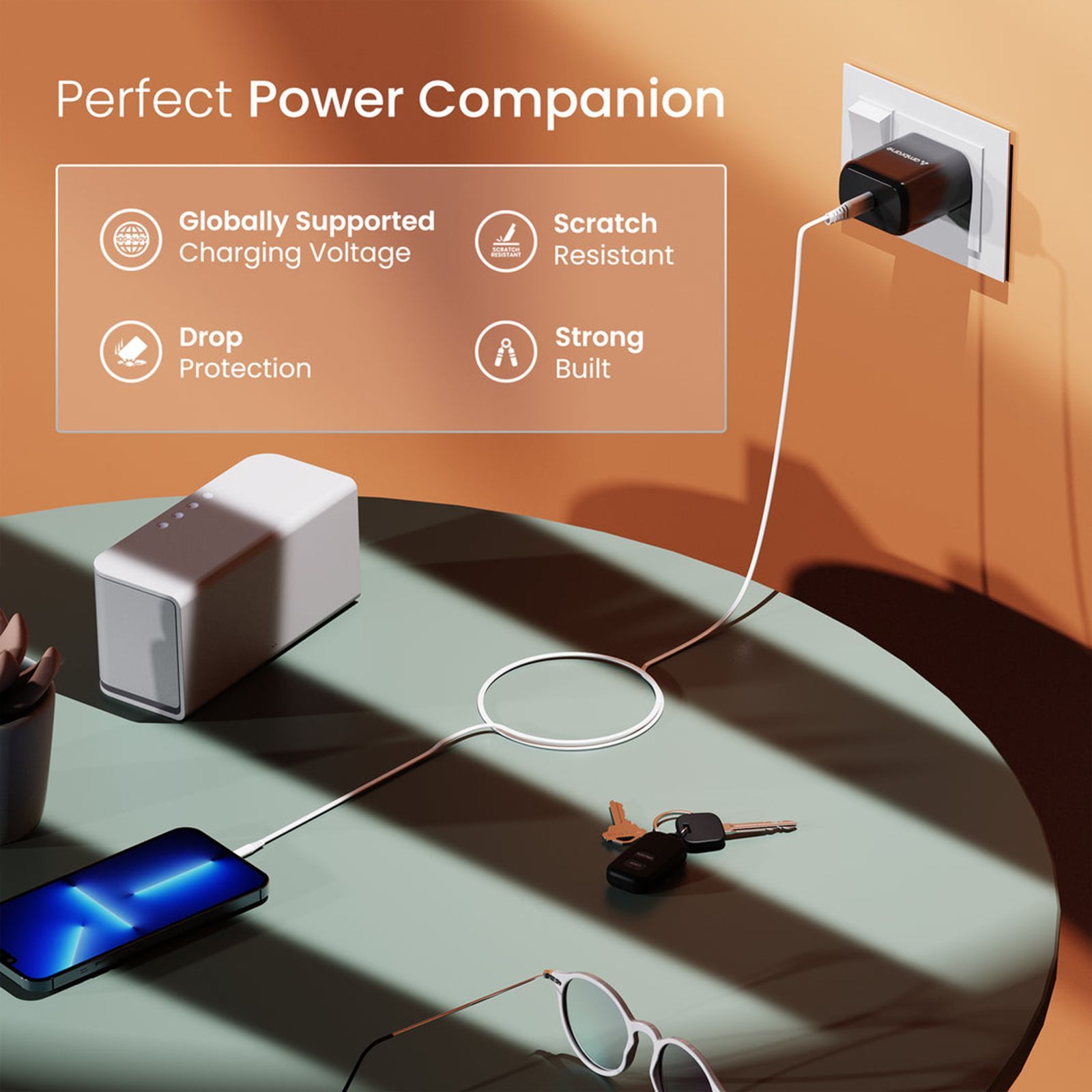 ambrane Raap M20 20W Type C Fast Charger (Adapter Only, Black)_7