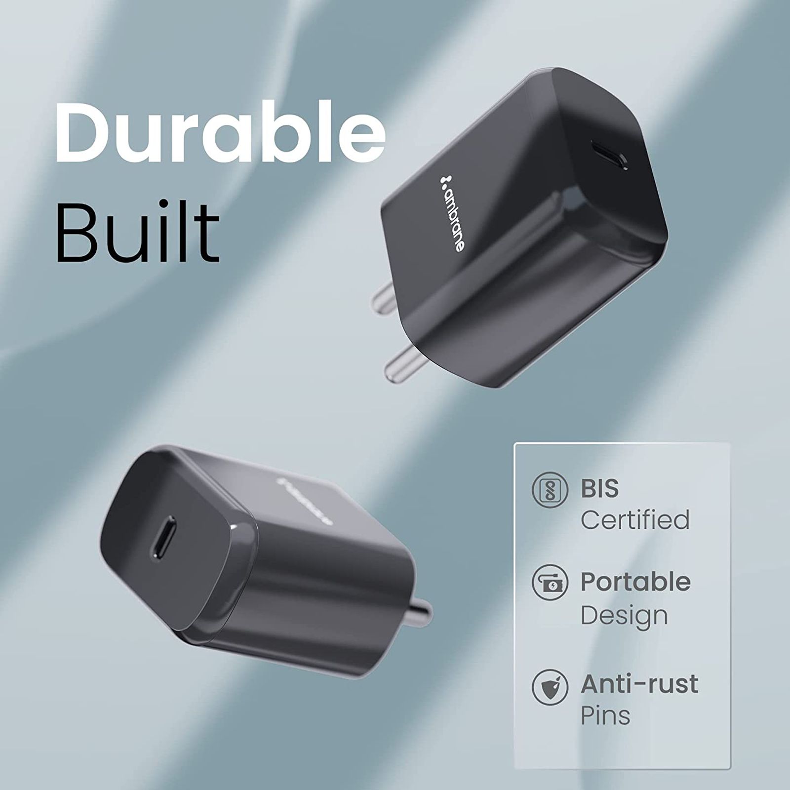 ambrane Raap M20 20W Type C Fast Charger (Adapter Only, Black)_8